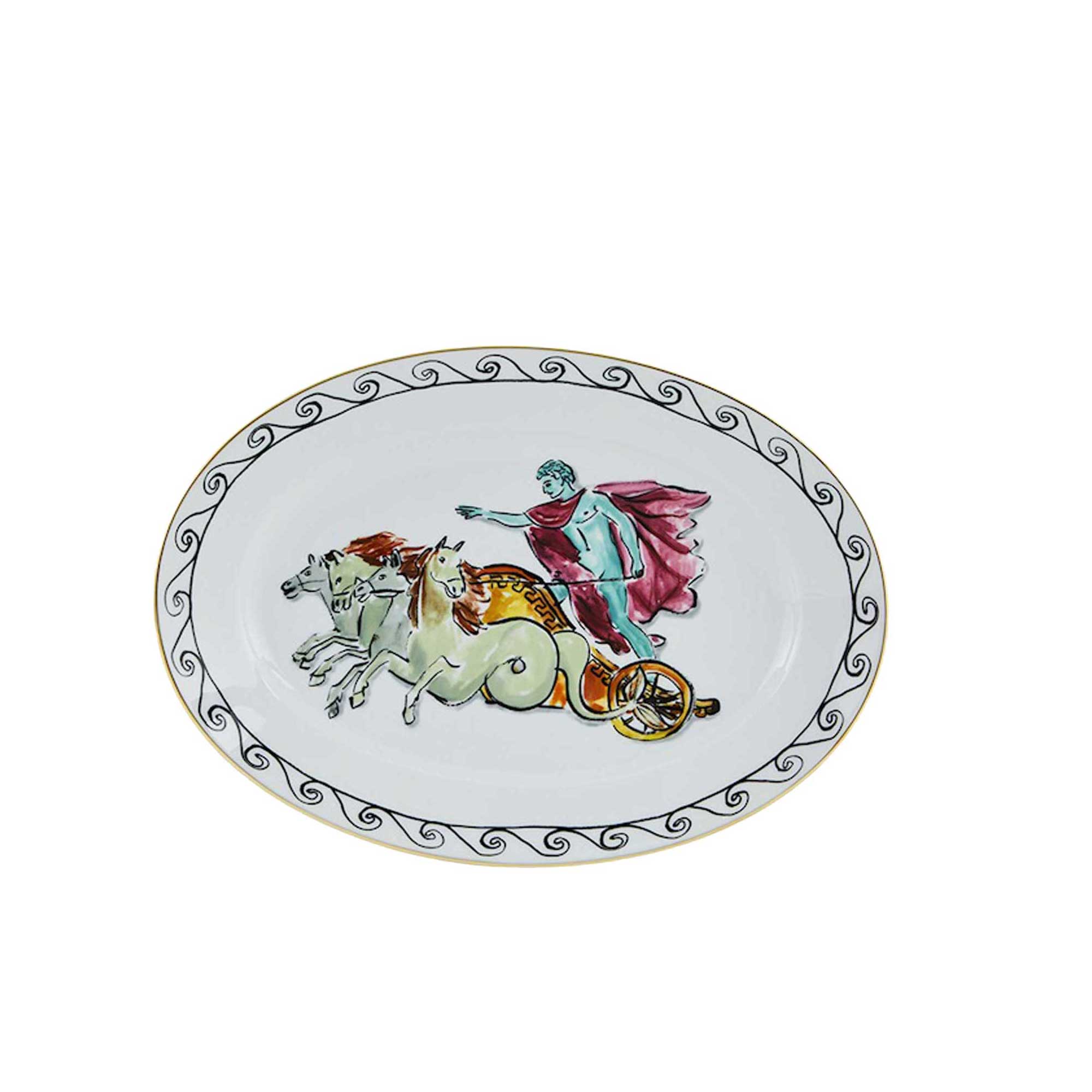 VASSOIO OVALE NETTUNO CHARIOT WHITE