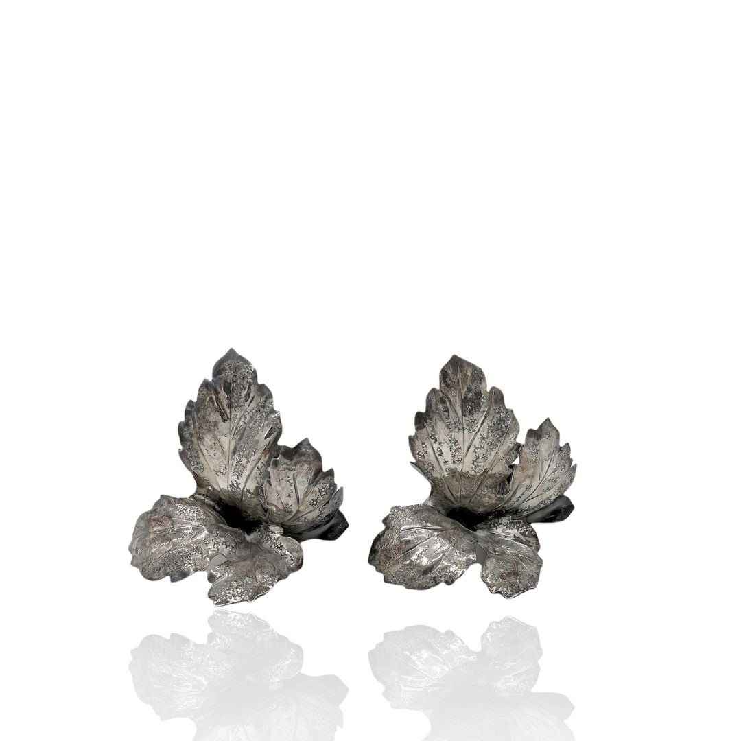 Coppia di candelieri Buccellati in argento 925 Couple of silver 925 Buccellati candlesticks