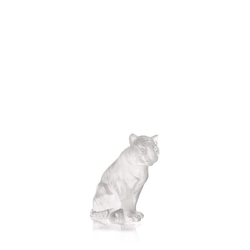 LALIQUE TIGRE SEDUTA PICCOLA SITTING TIGER SMALL SCULPTURE sconto discount