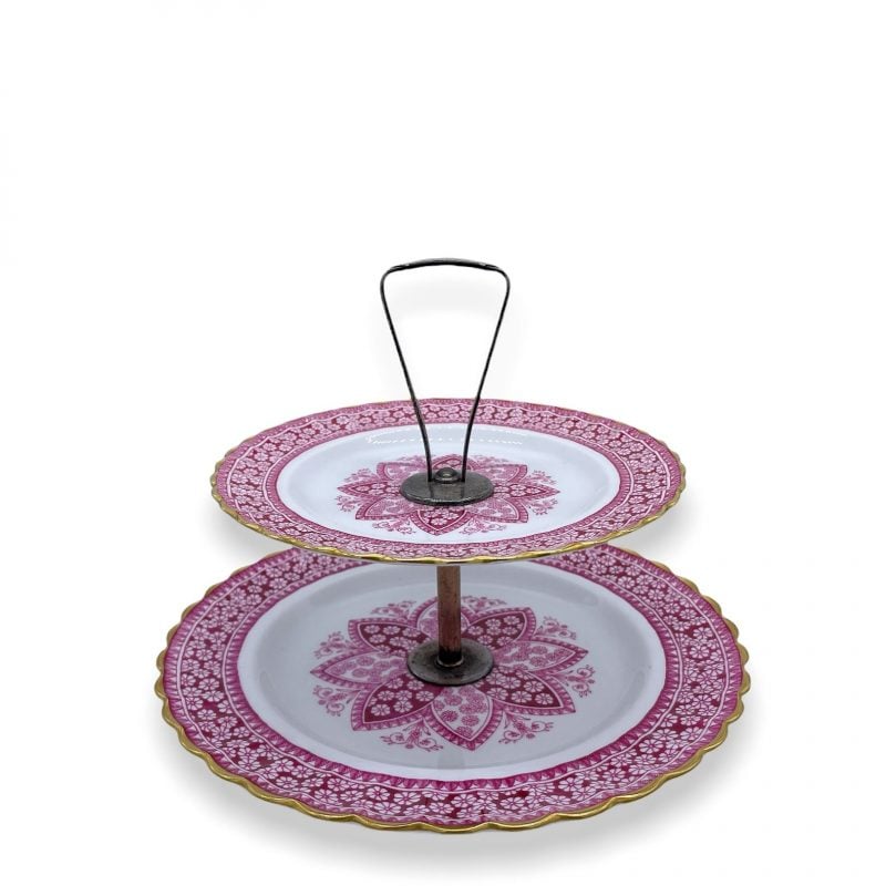 Victorian candy holder in ceramic and silver plated Portadolci Vittoriano in ceramica e silver plated sconto discount