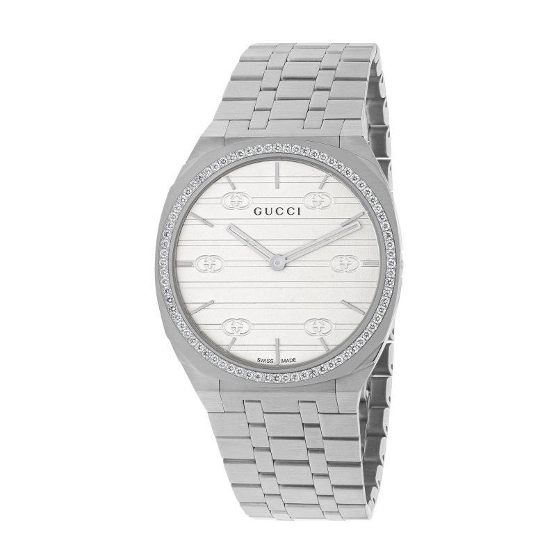 Orologio Gucci 25H 34 Diamonds watch sconto discount diamonds diamanti