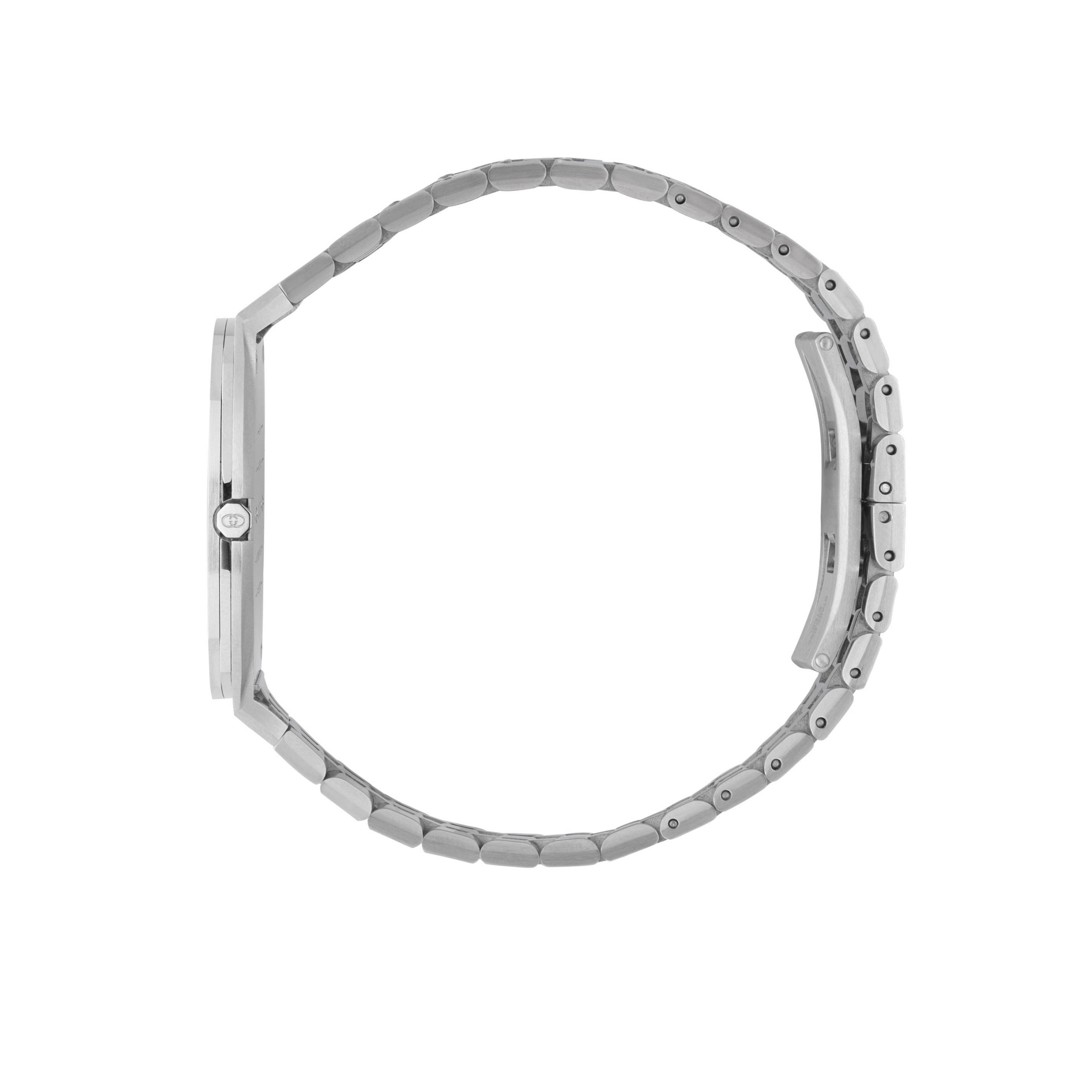 Orologio Gucci 25H 34 Diamonds quadrante in ottone bianco con motivo GG - immagine 3