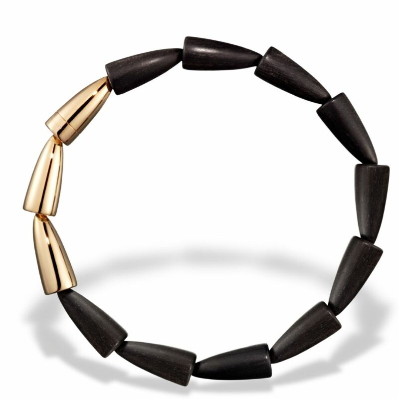 VHERNIER collana Calla Oro Rosa ed ebano Necklace ebony rose gold sconto discount