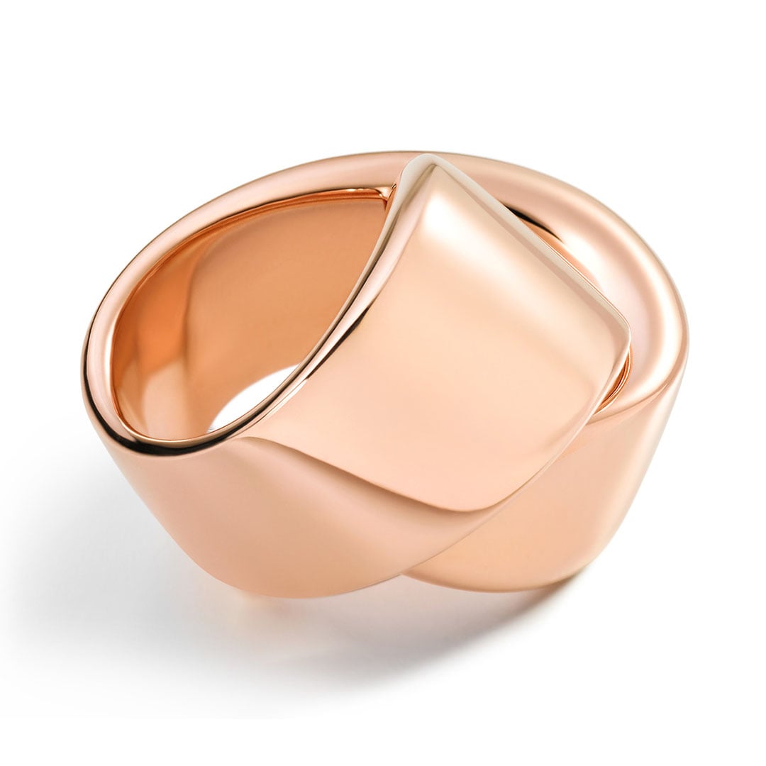 VHERNIER ANELLO ORO ROSA ABBRACCIO EMBRACE ROSE GOLD RING sconto discount