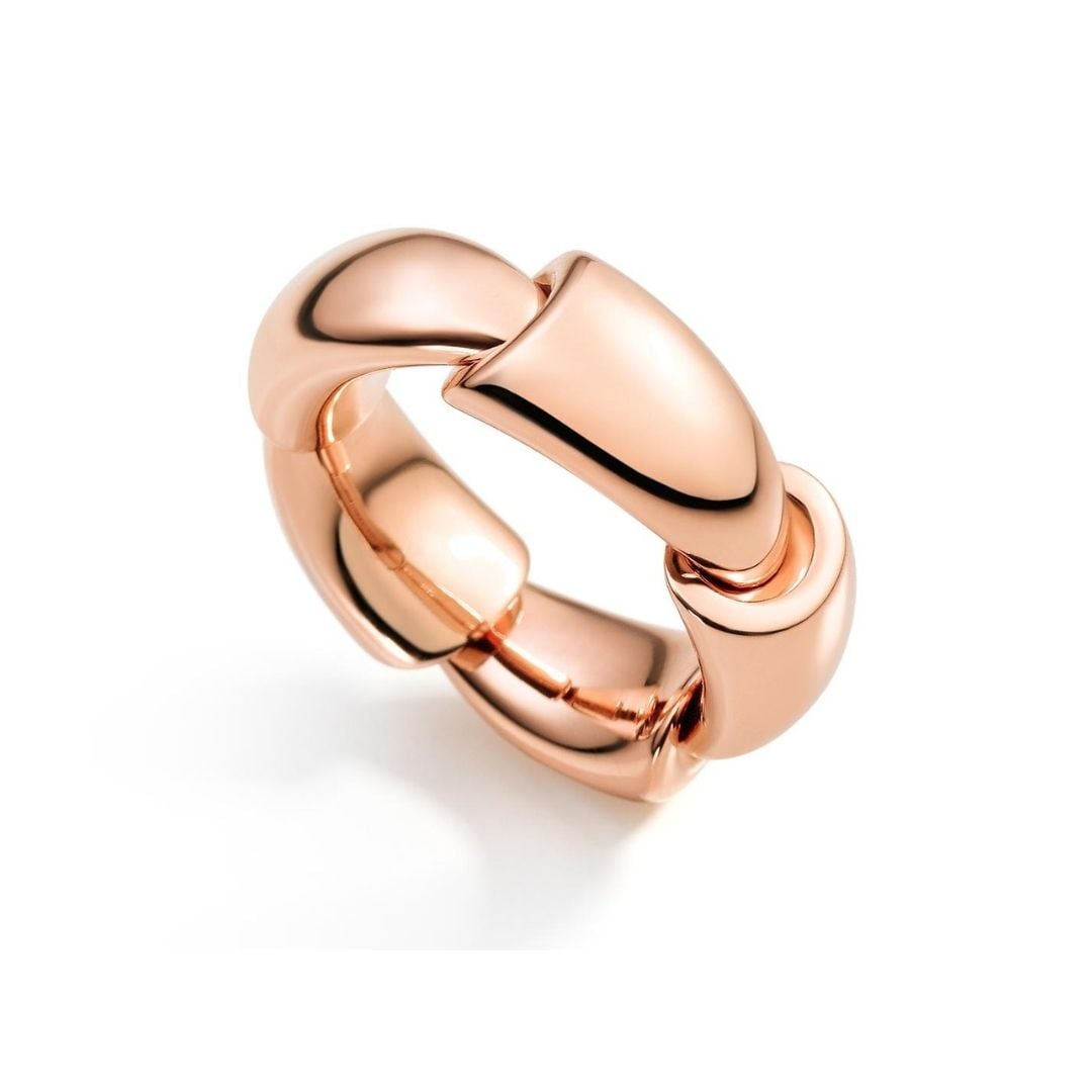VHERNIER ANELLO ORO ROSA CALLA - immagine 5