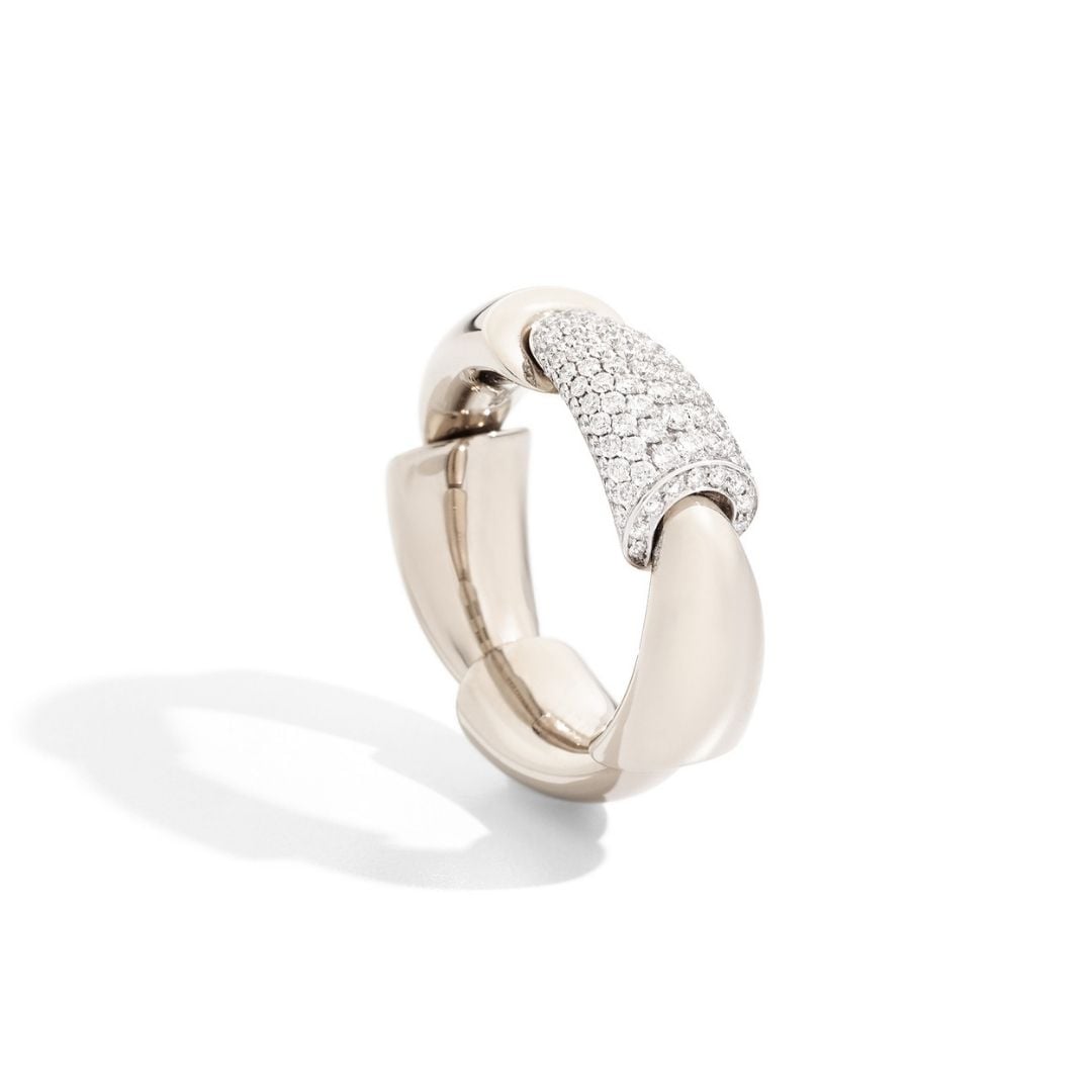 WHITE GOLD CALLE RING CALLA ORO BIANCO E DIAMANTI DIAMONDS SCONTO DISCOUNT