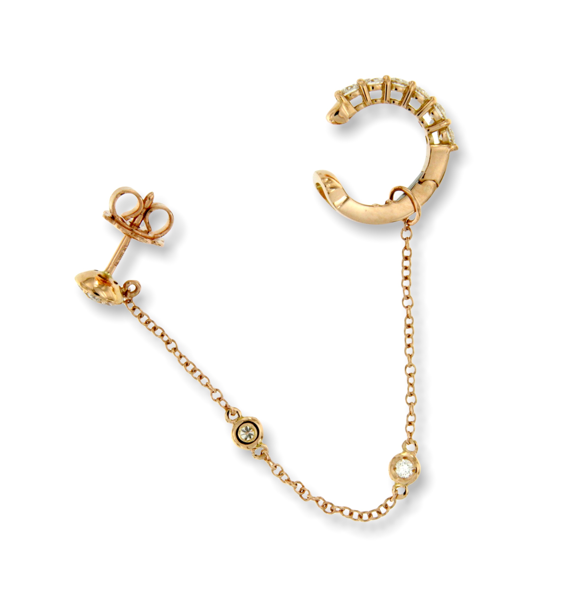 Monorecchino Helix oro rosa brillanti Helix single earring in rose gold with diamonds sconto discount