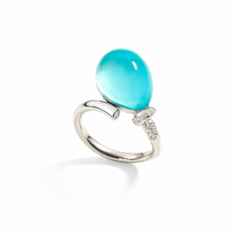 VHERNIER ANELLO Palloncino Turchese RING Balloon Turquoise
