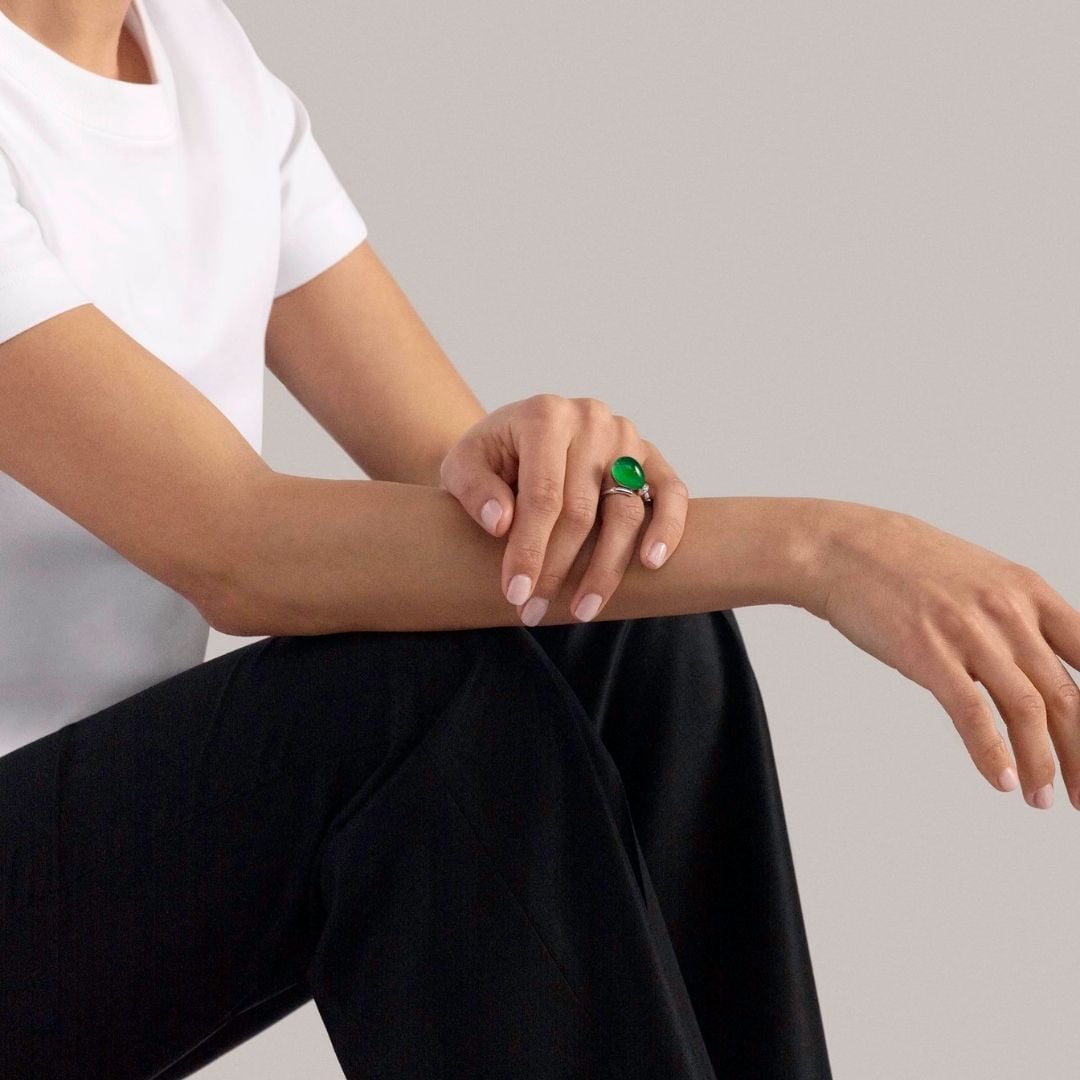 VHERNIER ANELLO Palloncino Giada VHERNIER Jade Balloon RING sconto discount