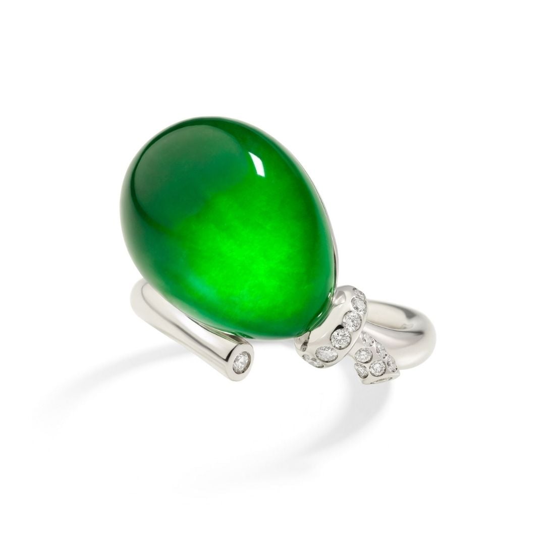 VHERNIER ANELLO Palloncino Giada VHERNIER Jade Balloon RING sconto discount
