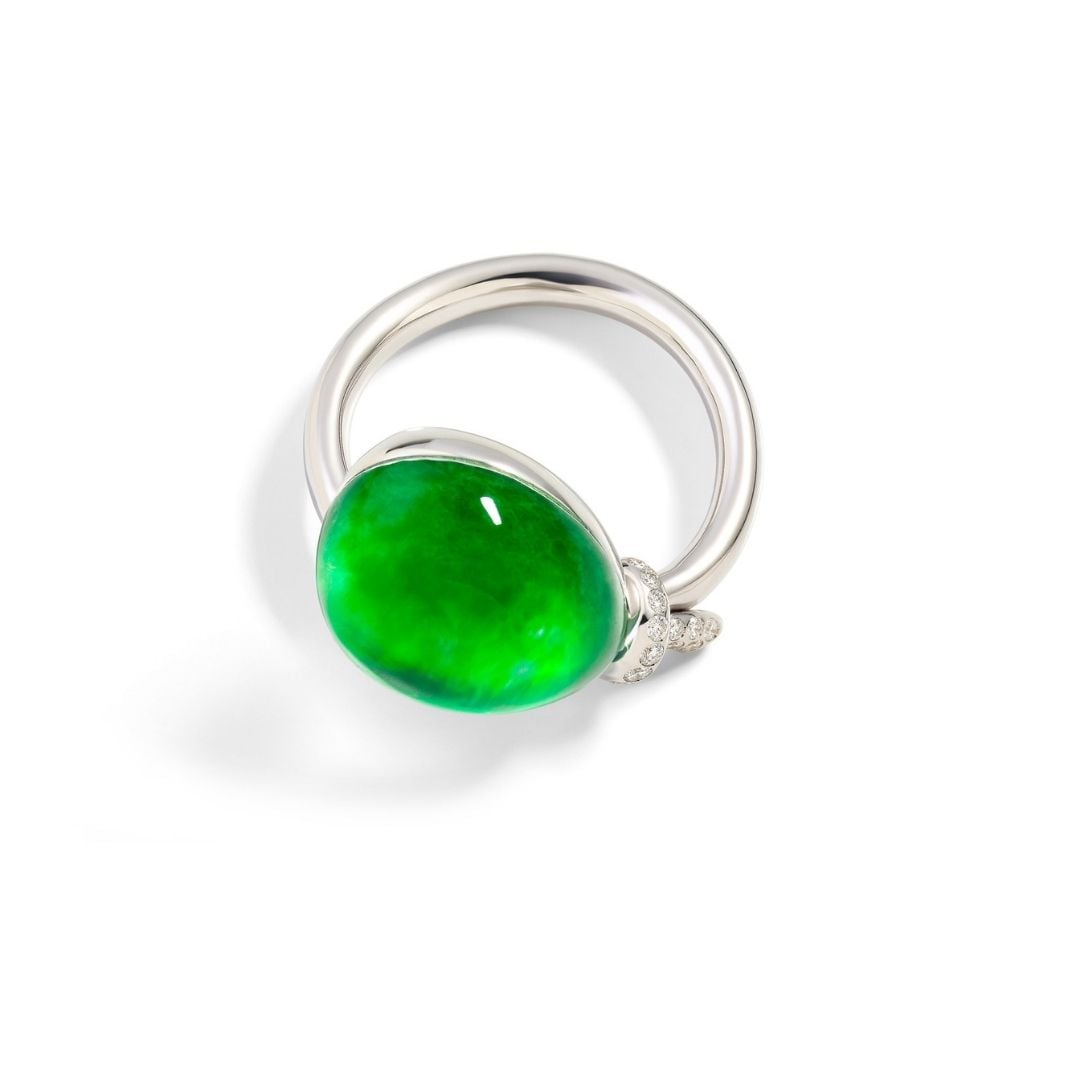 VHERNIER ANELLO Palloncino Giada VHERNIER Jade Balloon RING sconto discount