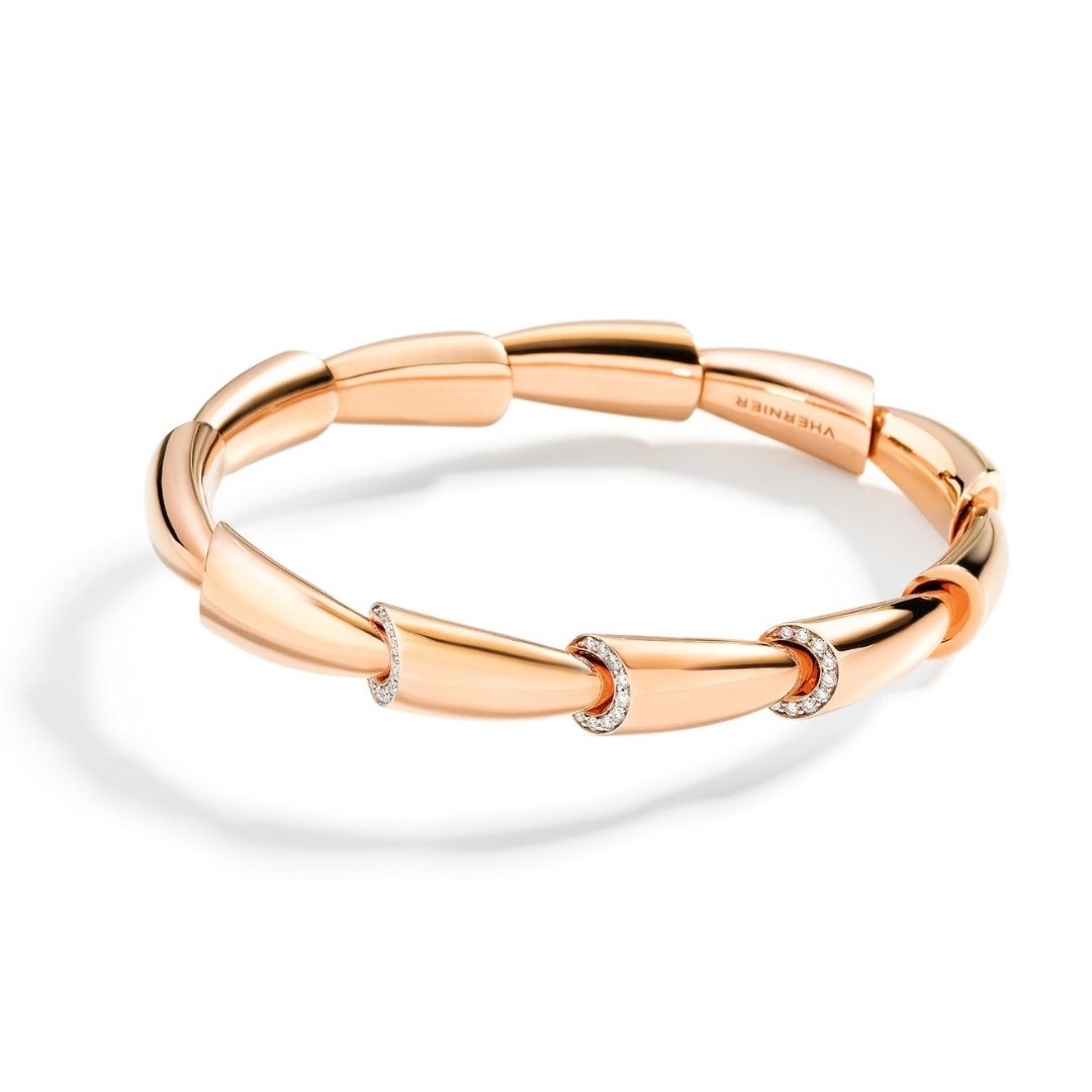 VHERNIER Bracciale Calla Oro Rosa MIDI bracelet diamonds sconto discount