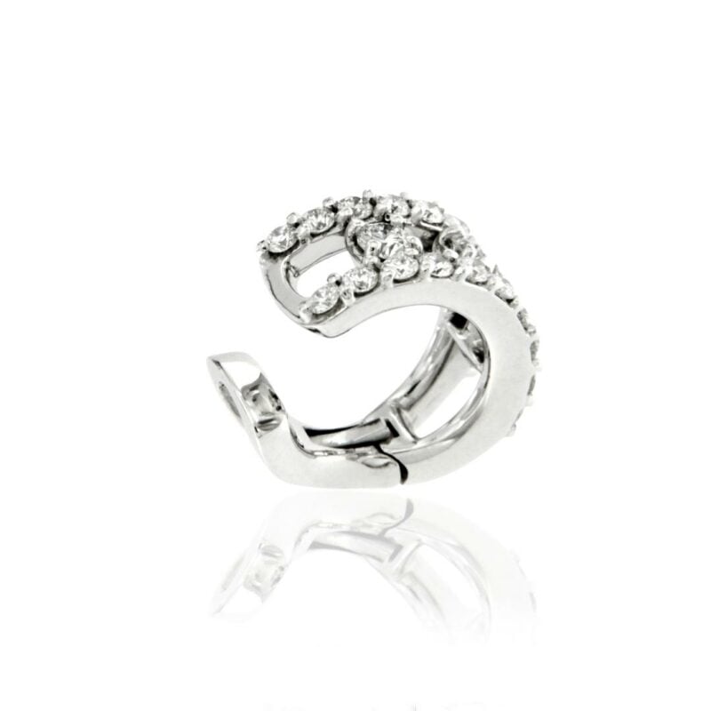 ear cuff oro bianco 1 diamanti diamonds white goldsconto discount