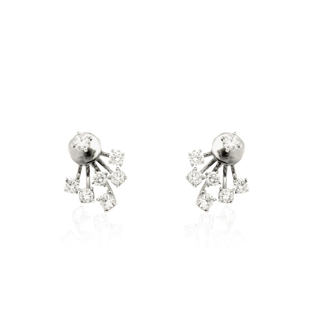 Orecchni oro bianco e diamanti diamonds earrings sconto discount