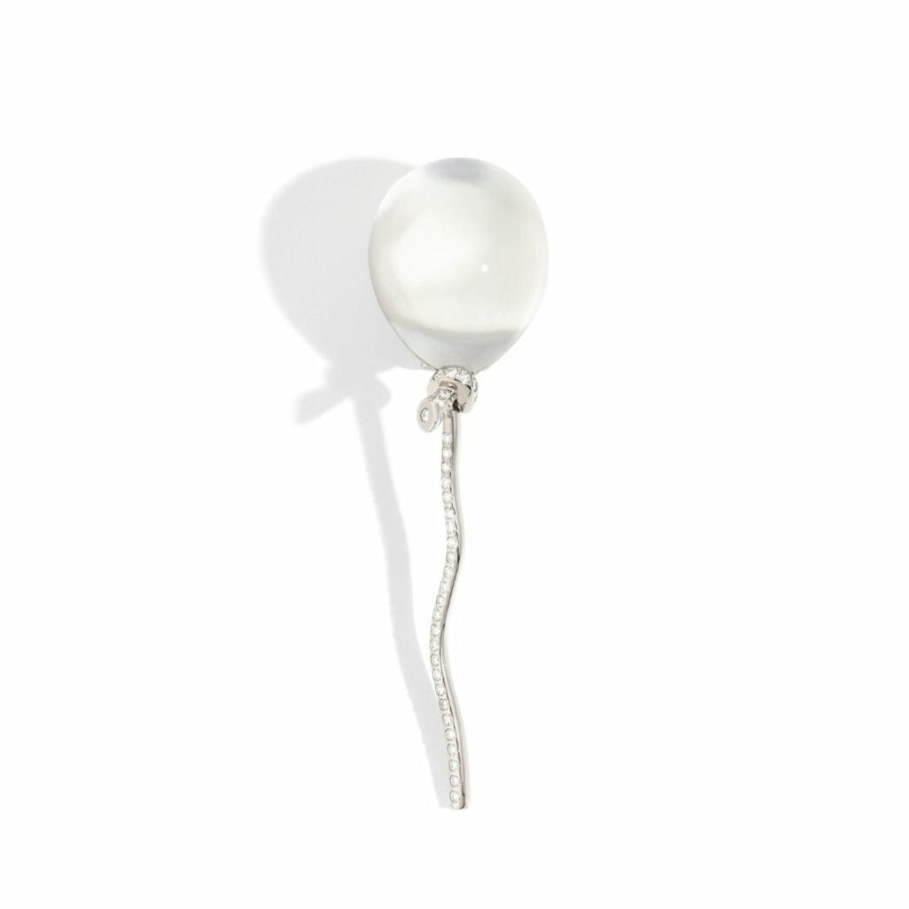 vhernier P00168MB425 Mono Orecchino Palloncini madreperla diamanti balloon earring sconto discount
