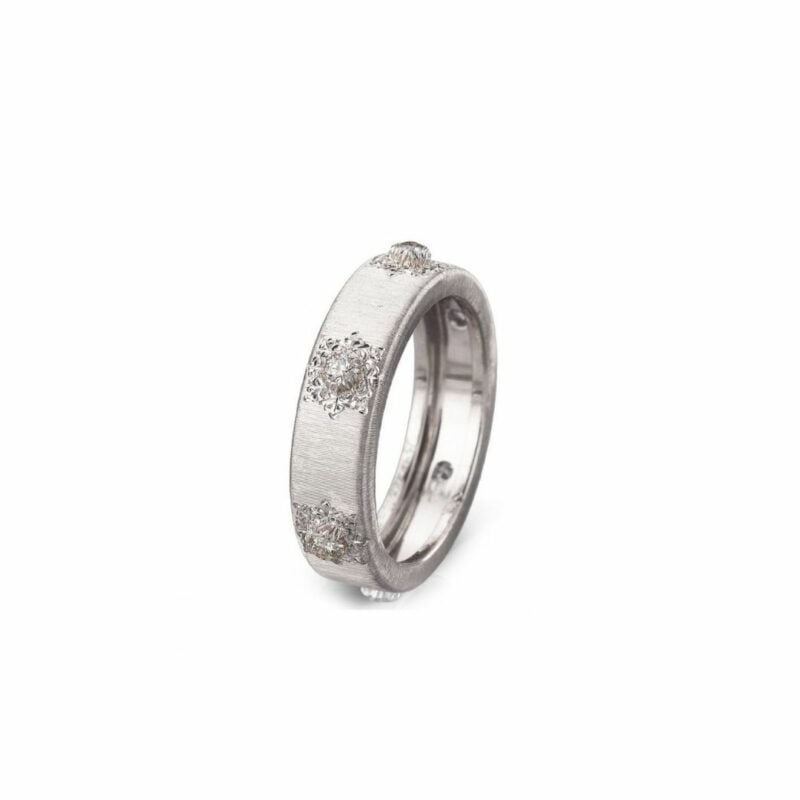 Anello buccellati Macri Oro Bianco white gold diamond sconto discountETE007214