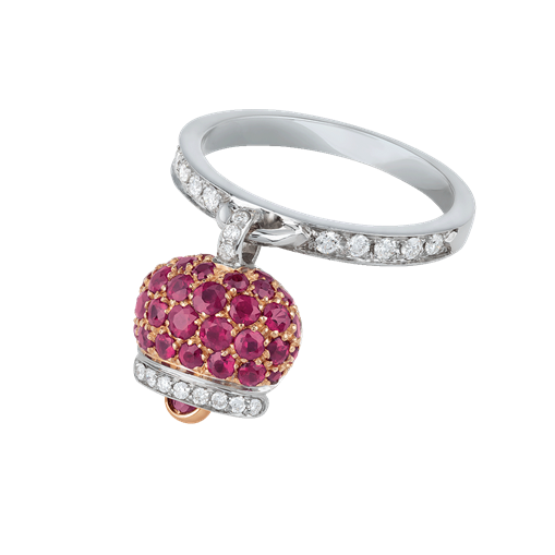 anello campanella chantecler diamanti diamond bell ring sconto discount rubies