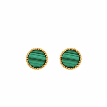 Orecchini Bollicine Oro rosa e malachite earrings malachite sconto discount