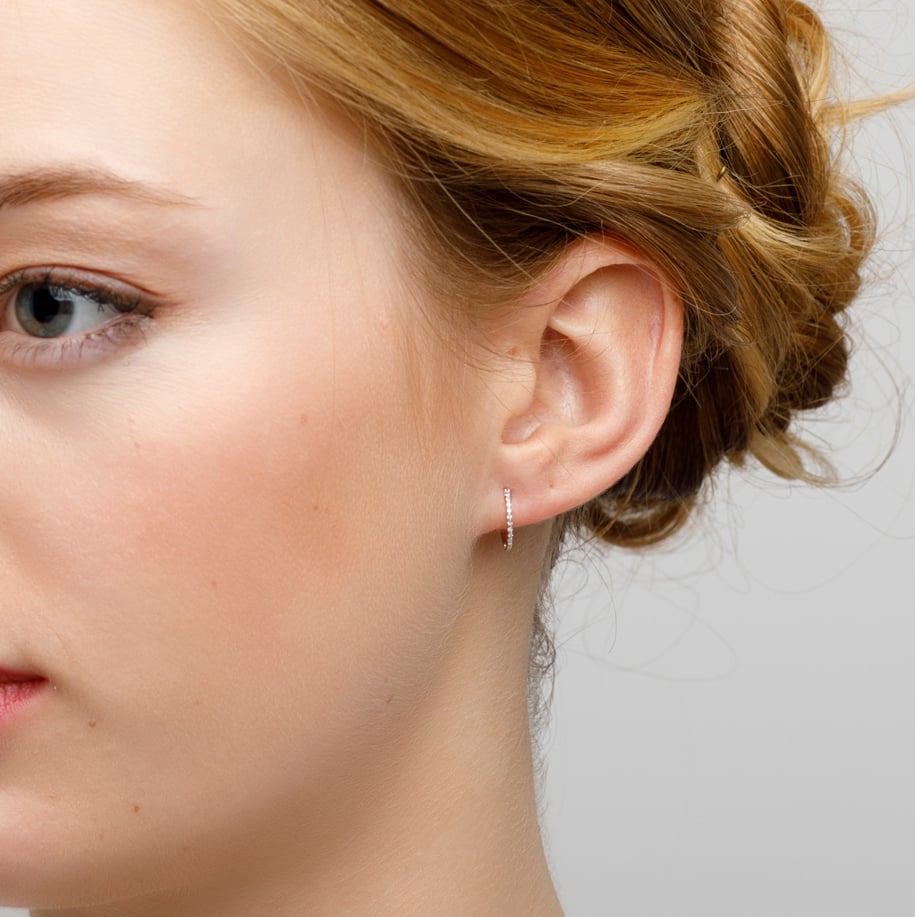 Le Carrè WHITE GOLD EARRINGS WITH DIAMONDS - Image 2