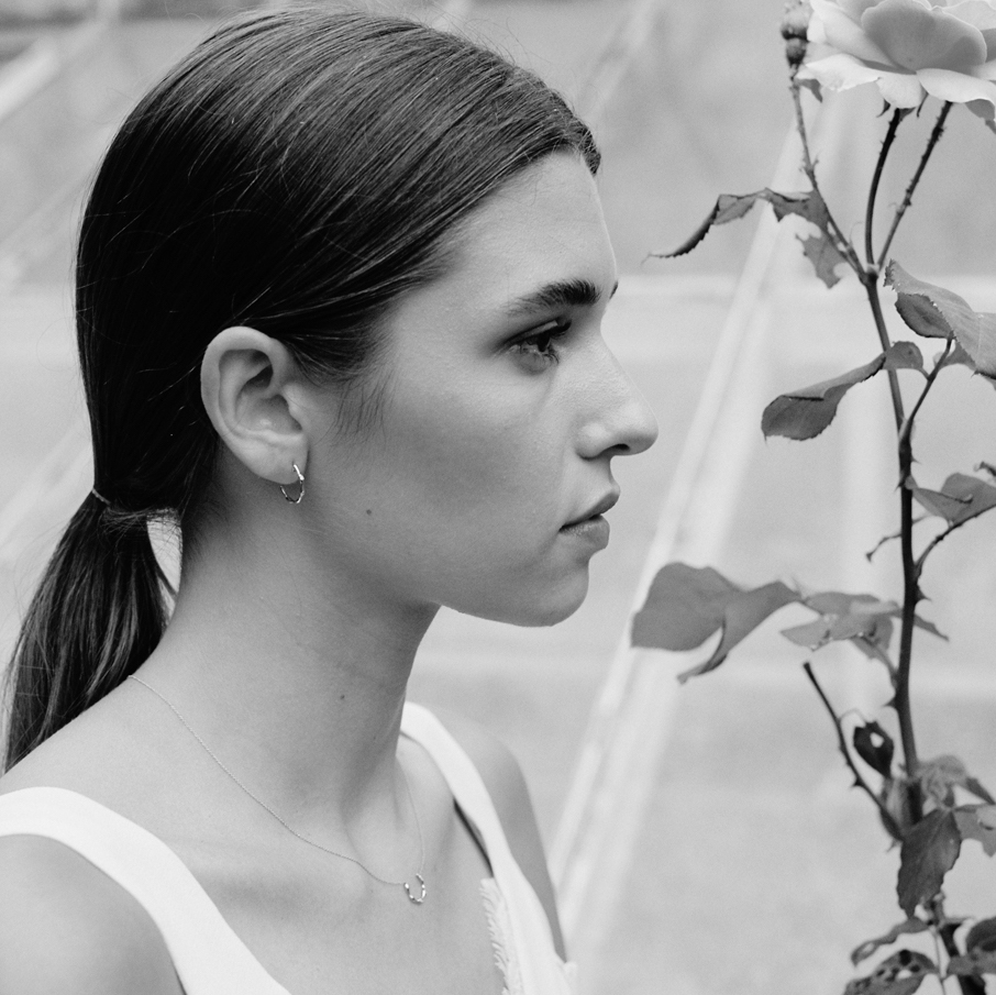 Le Carrè Orecchini Bamboo in oro bianco e diamanti - immagine 3