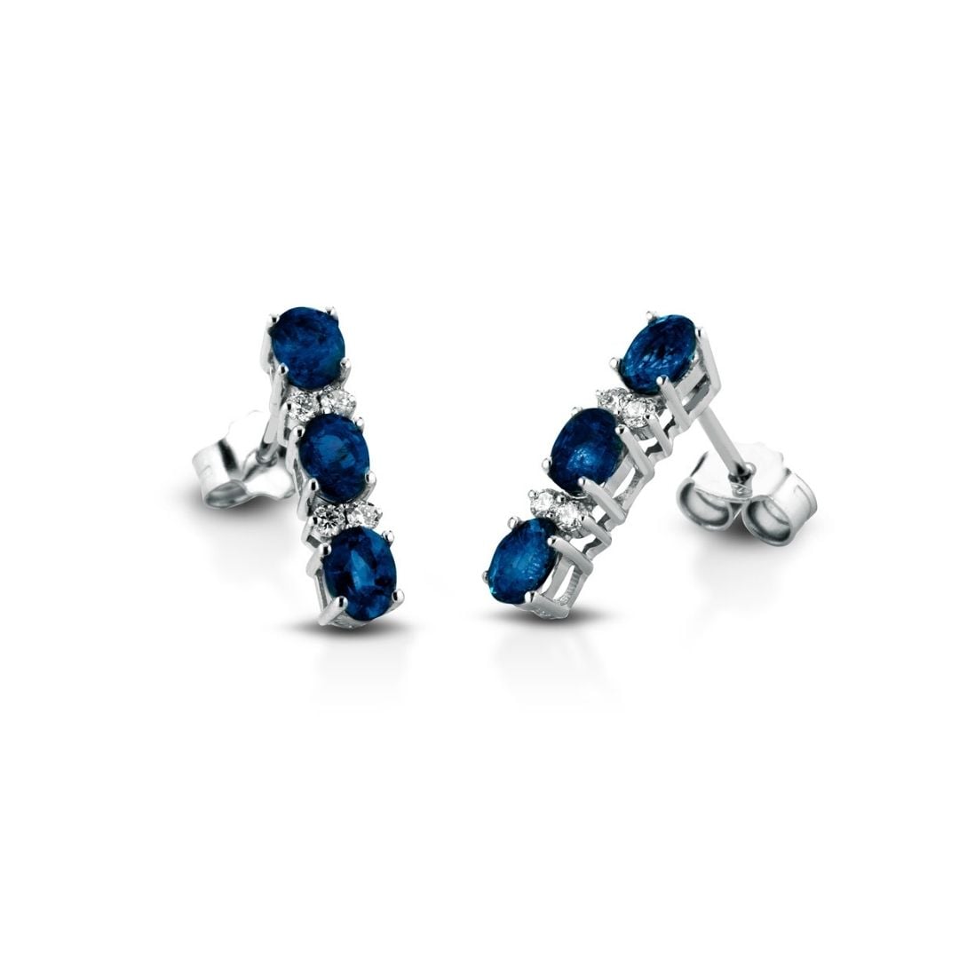 Orecchini con zaffiri e diamanti