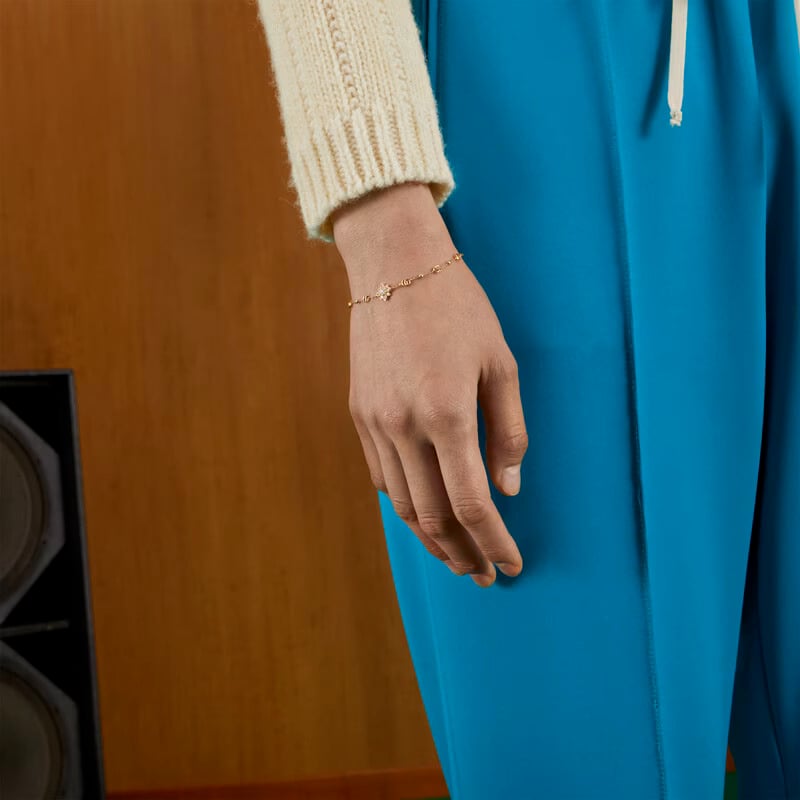 Bracciale Gucci con fiore e diamanti - immagine 5