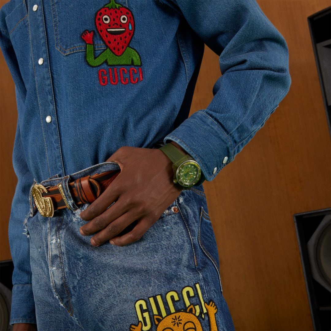 Orologio Gucci Dive 40mm quadrante trasparente - immagine 2