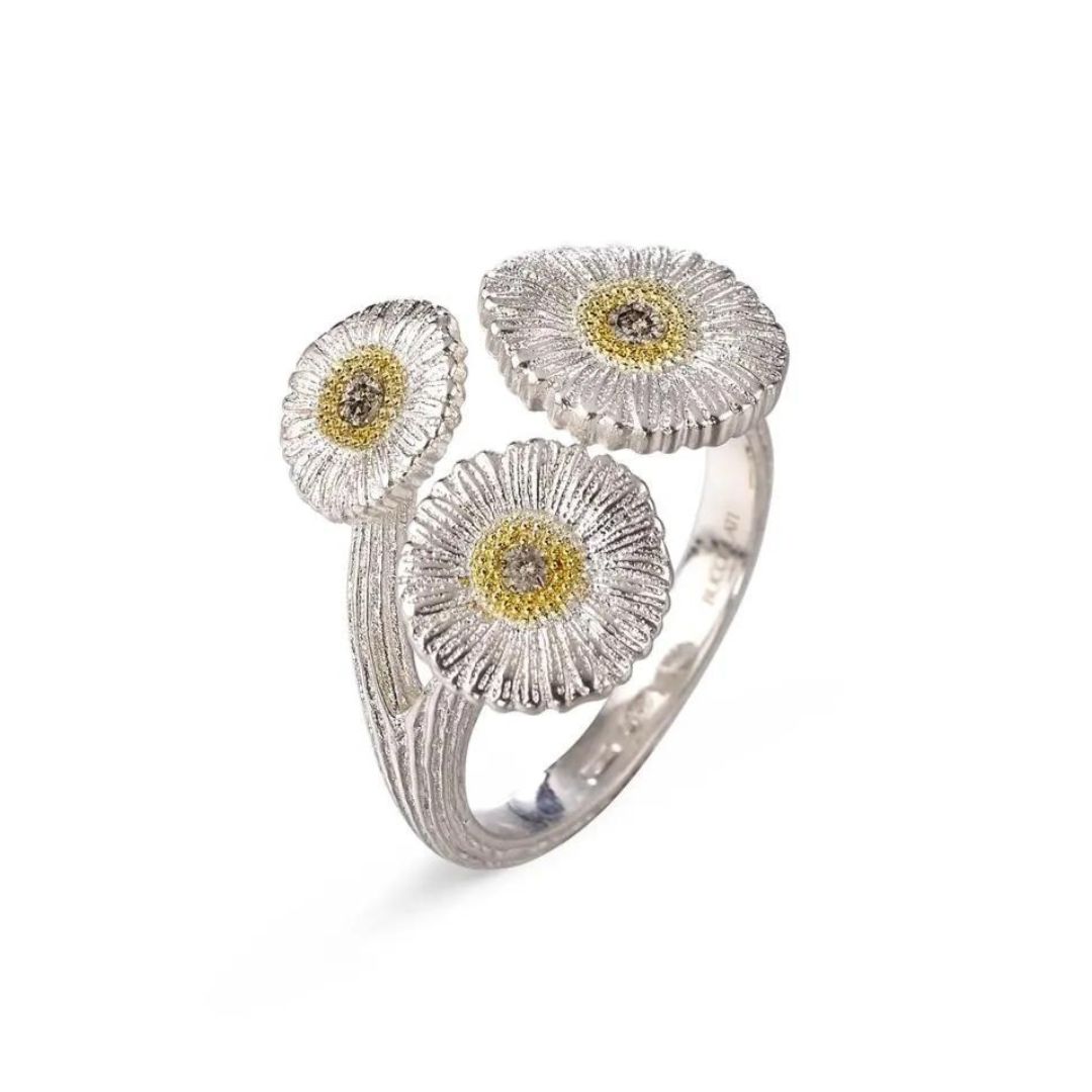 Buccellati Anello 3 margherite diamonds - immagine 3