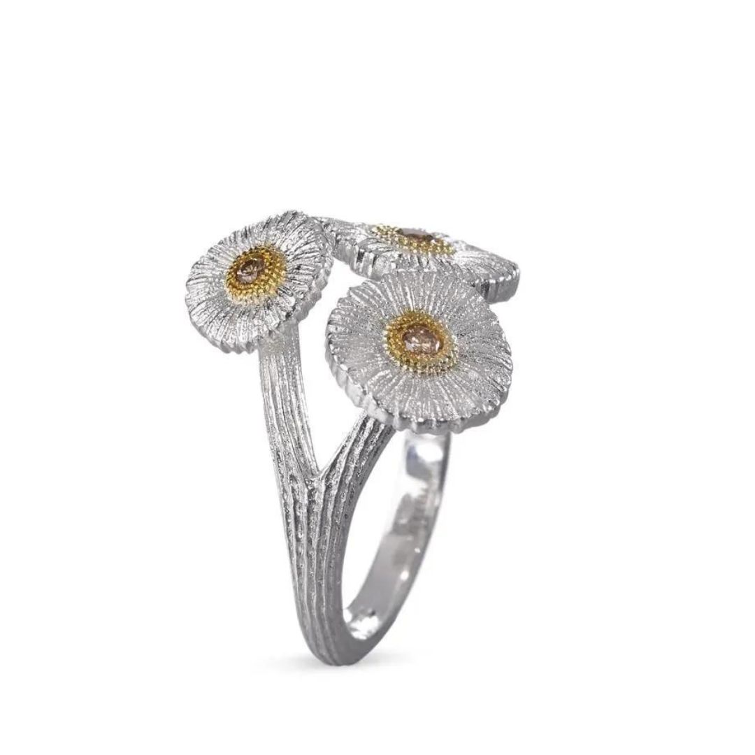Buccellati Anello 3 margherite diamonds - immagine 2