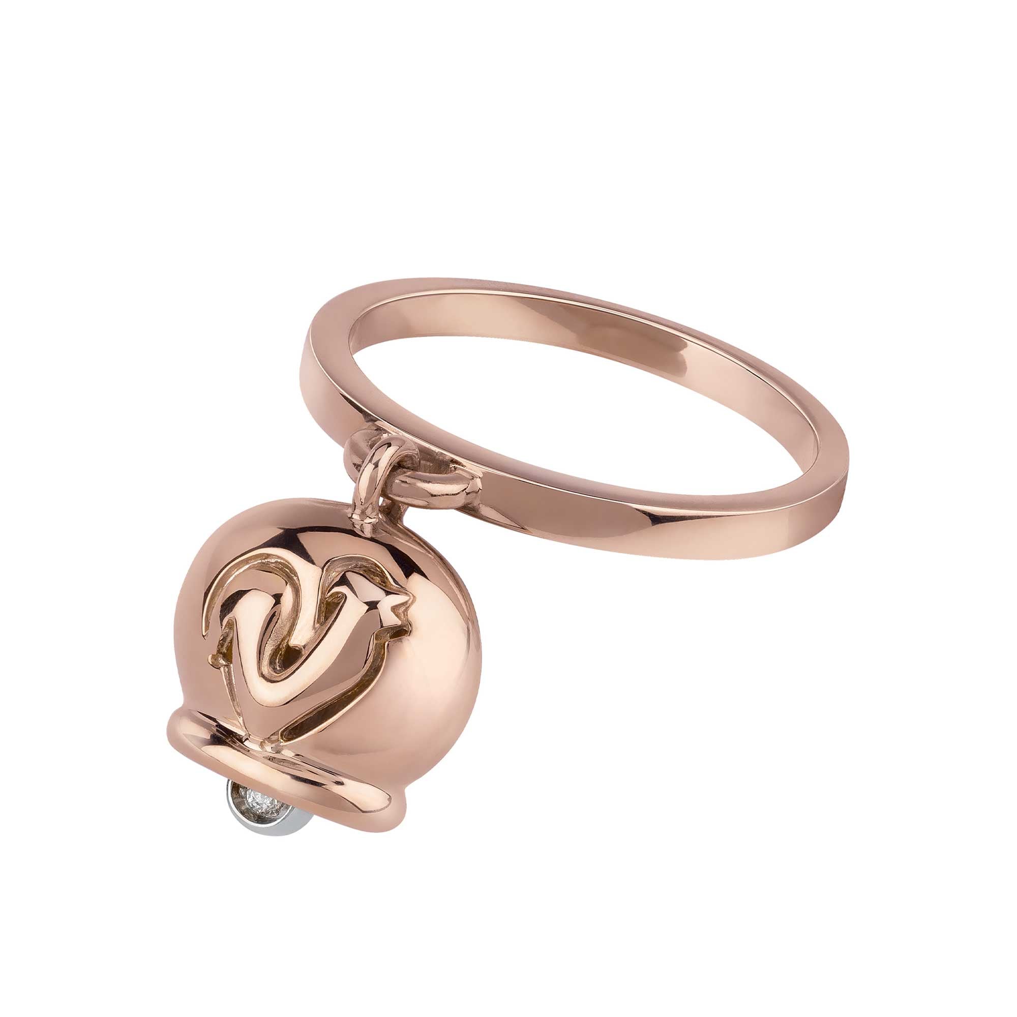 Anello Campanelle Oro Rosa KT 18