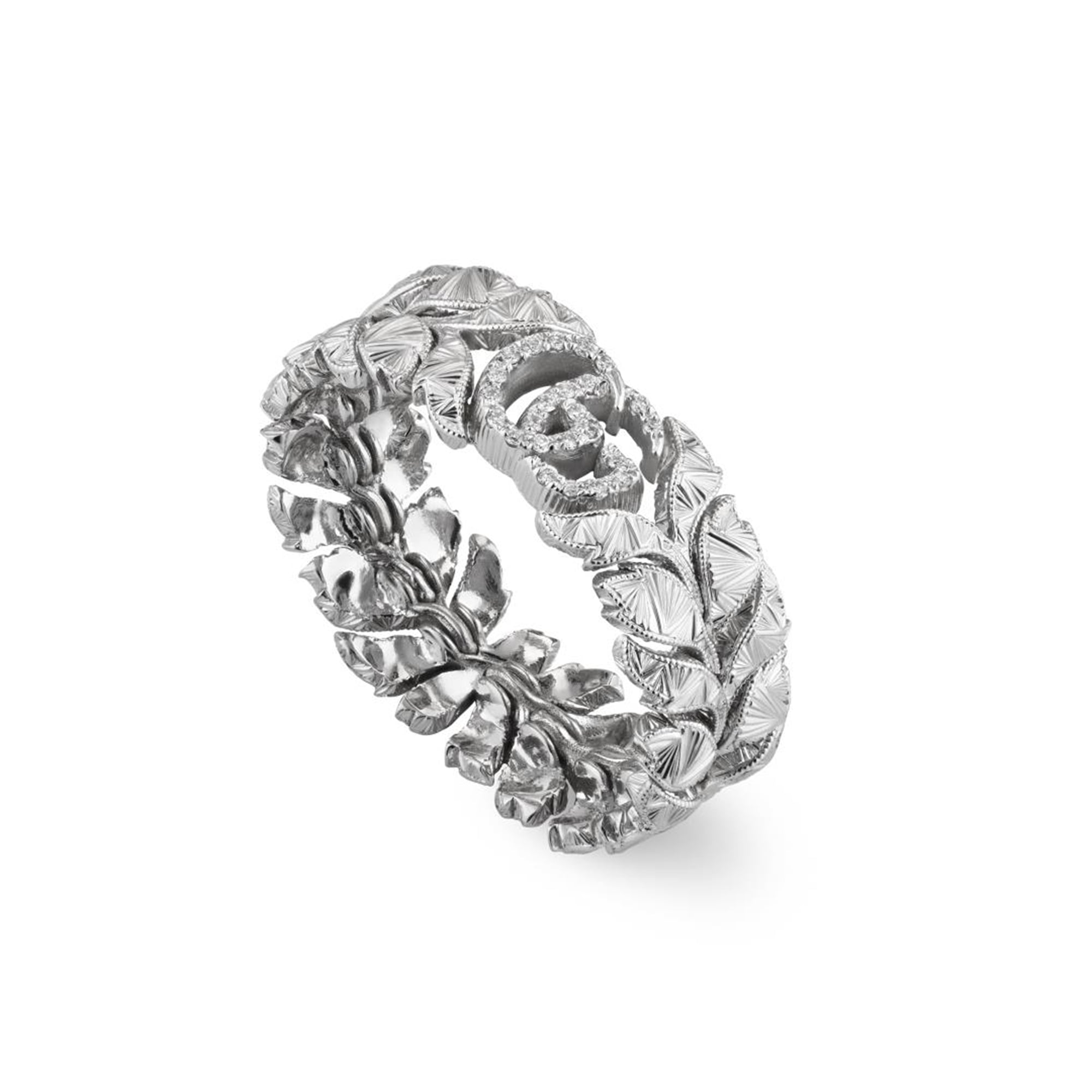 Anello Flora 18 carati con Doppia G