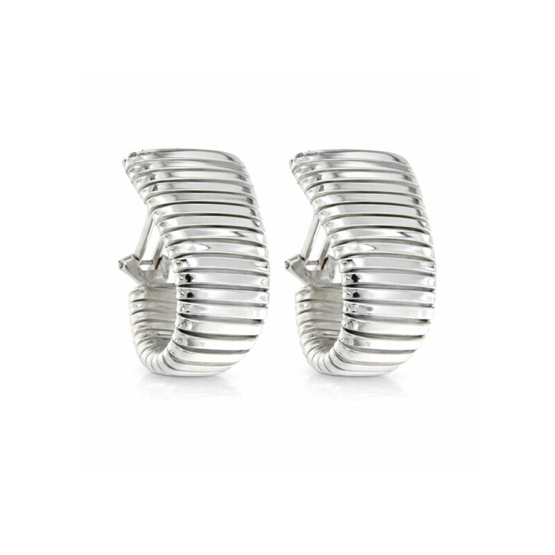 Orecchini Pendenti Ellissi Argento Degradè