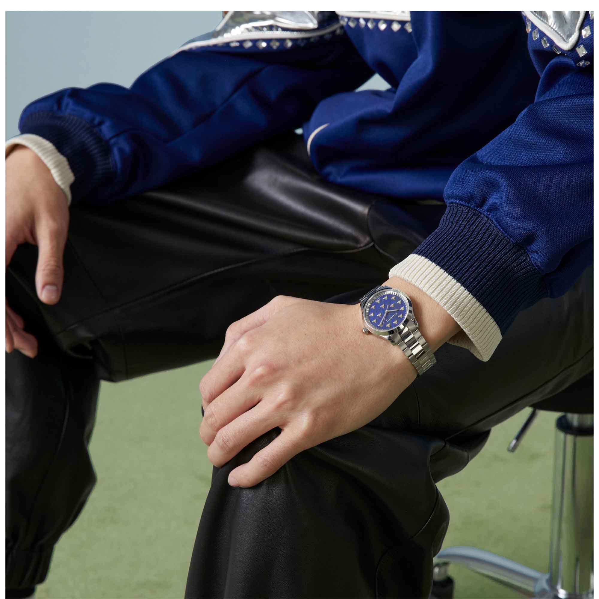 OROLOGIO G-TIMELESS CON API 32 MM QUADRANTE IN LAPISLAZZULI BLU SCURO CON API - immagine 4