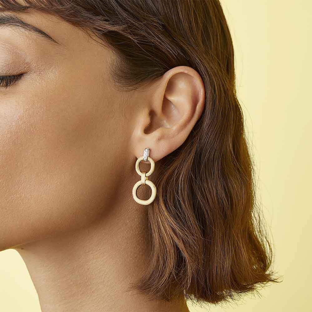 Orecchini Jaipur Link Chandelier con diamanti - immagine 2