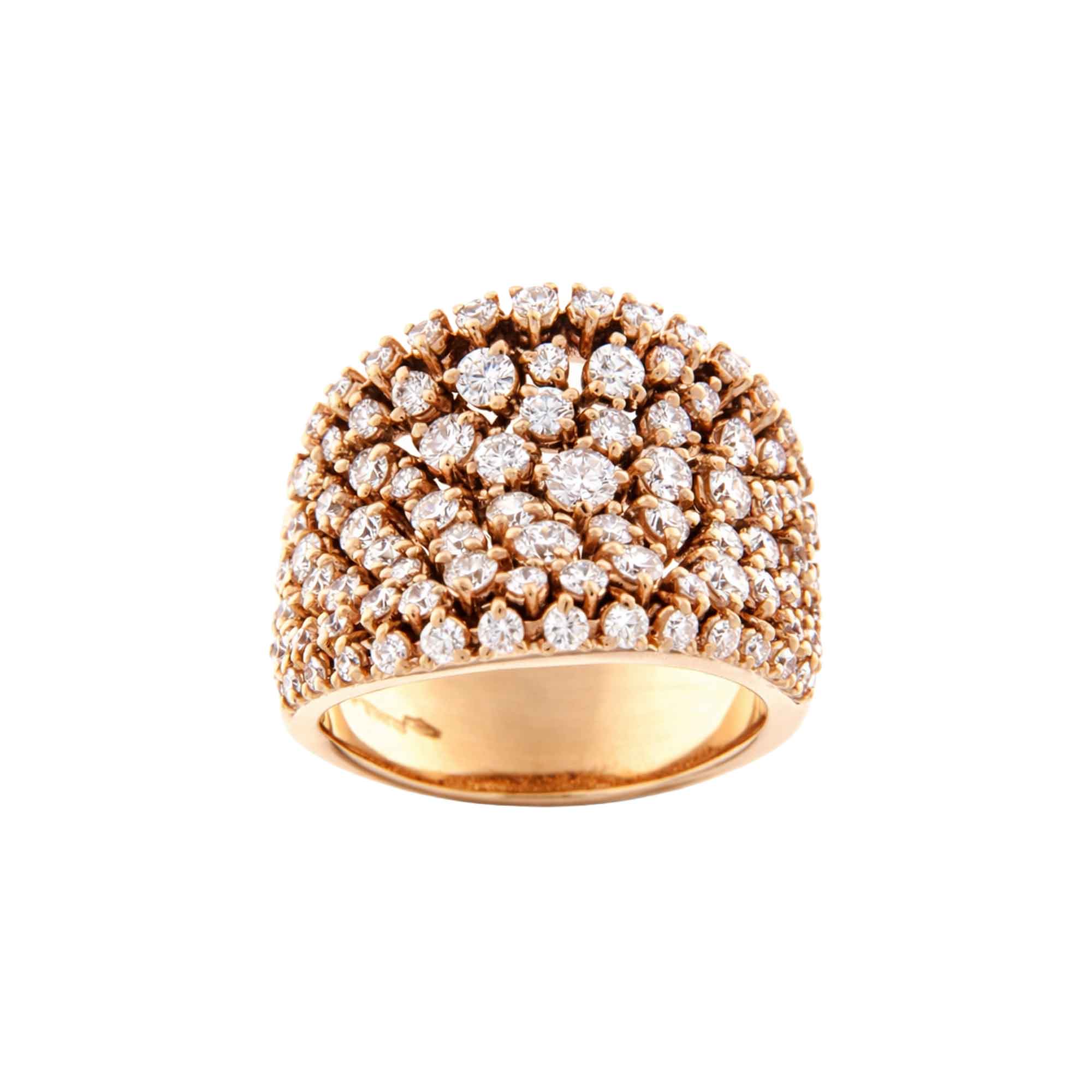 rose gold and diamonds wide band ring - Image 4