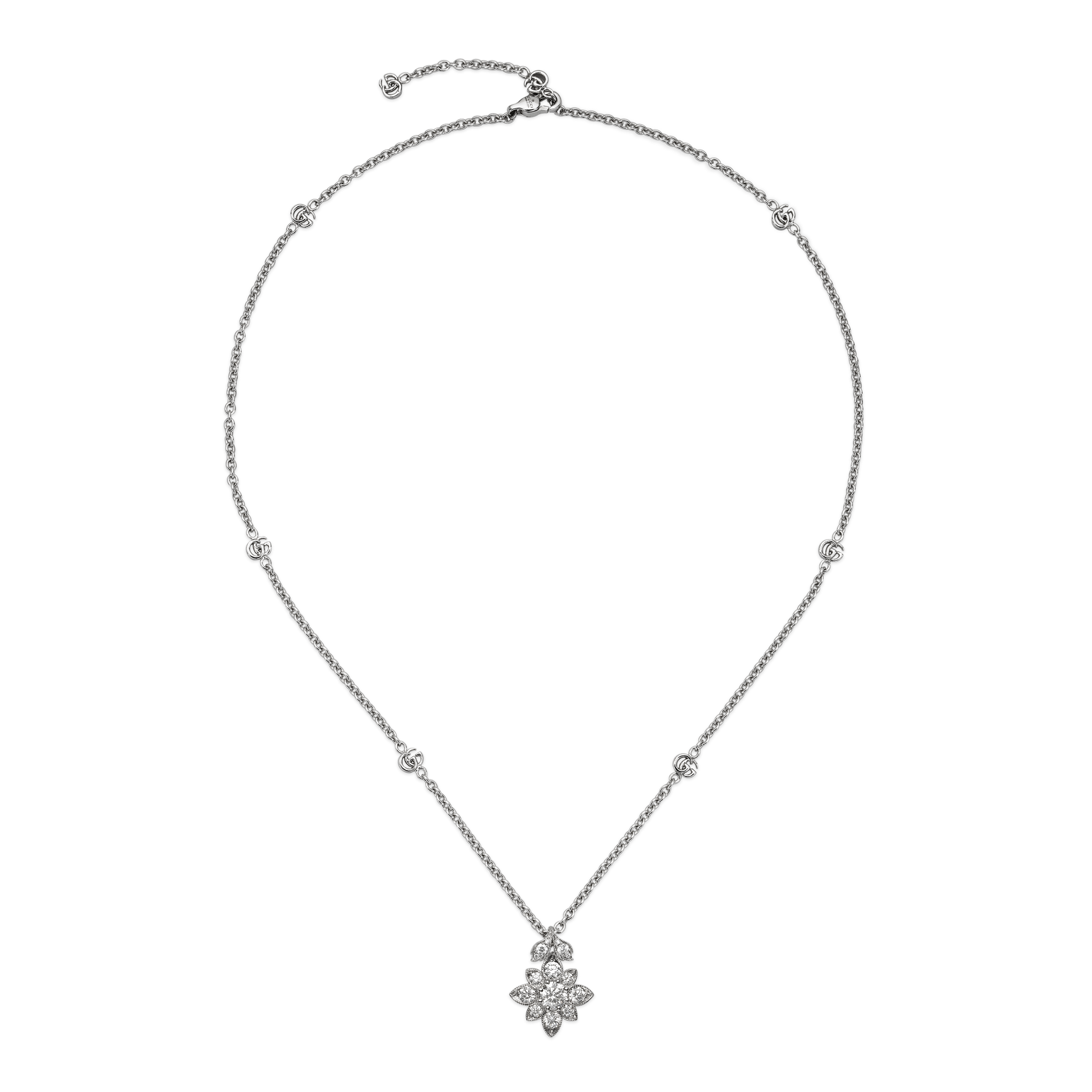 COLLANA FLORA 18 CARATI CON DOPPIA G