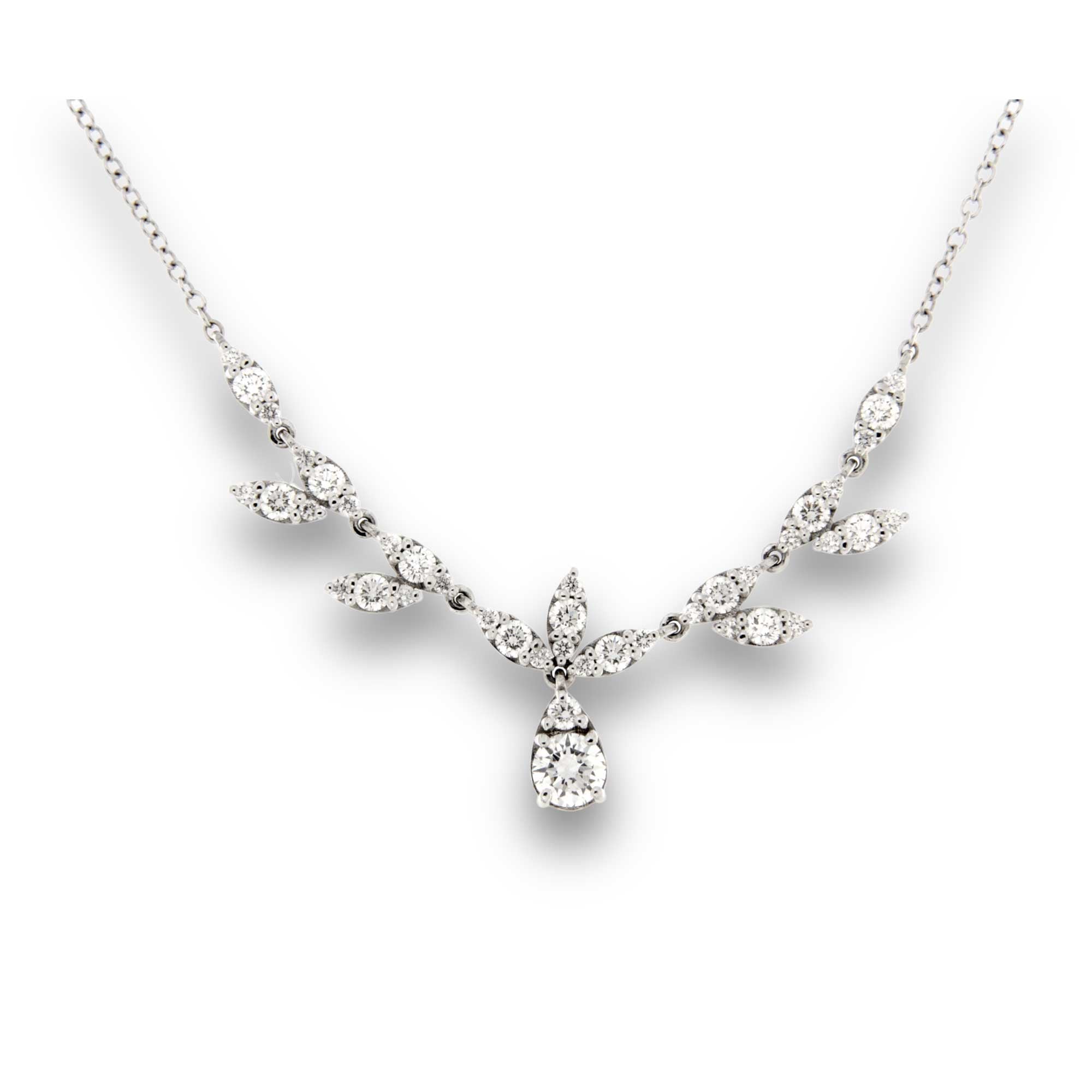 Collana Gaia in oro bianco e brillanti grande