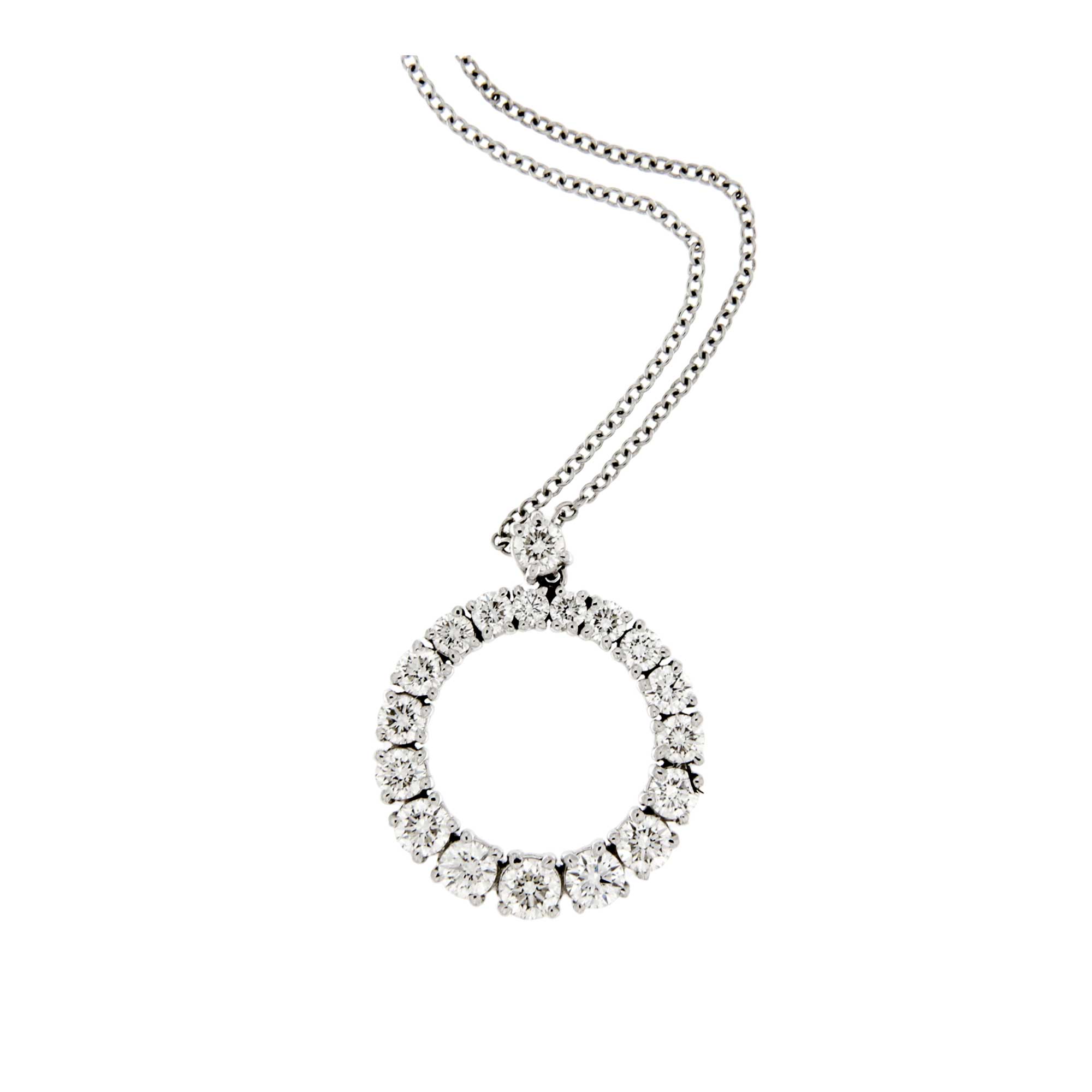 18K white gold griffe necklace