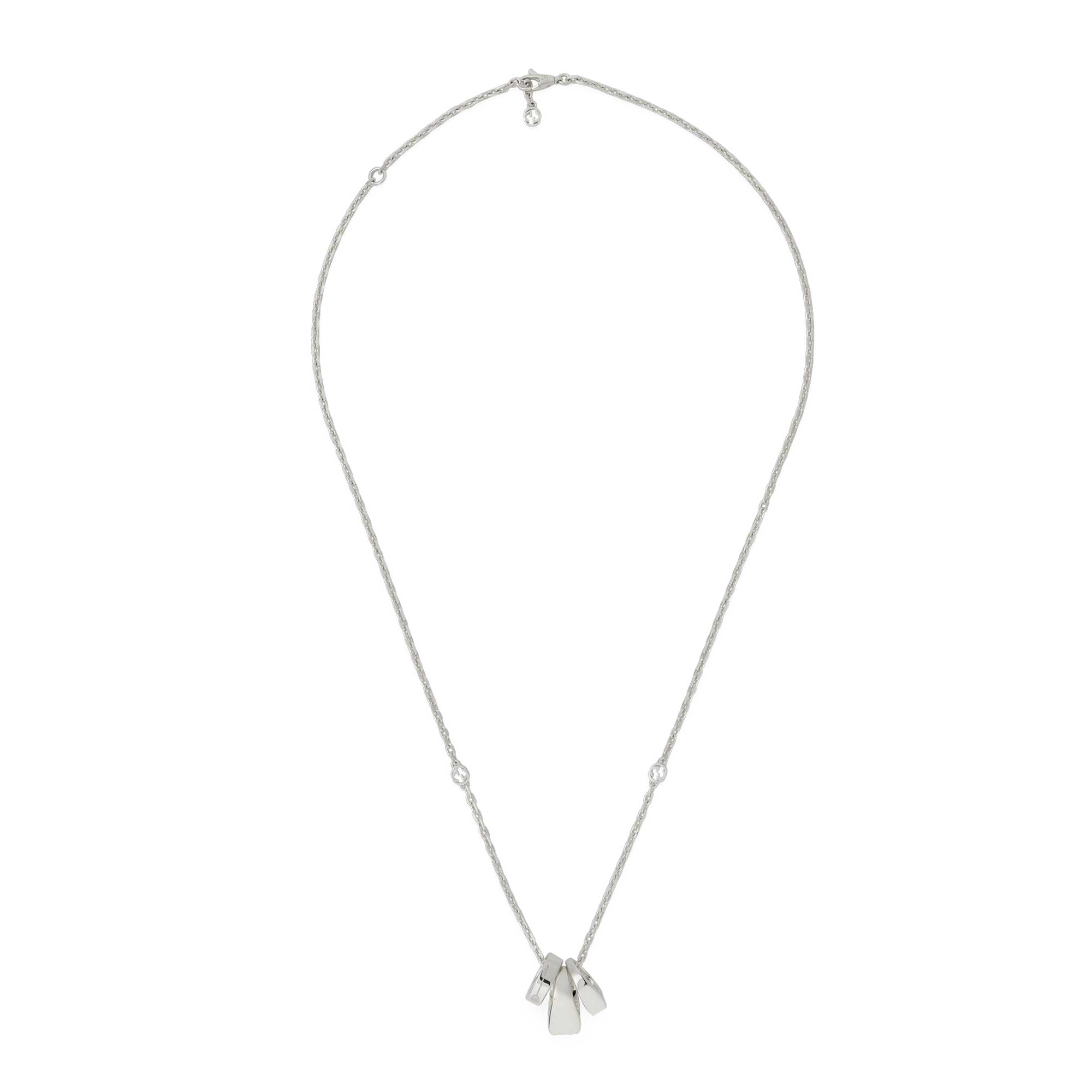 DIAGONAL INTERLOCKING G NECKLACE