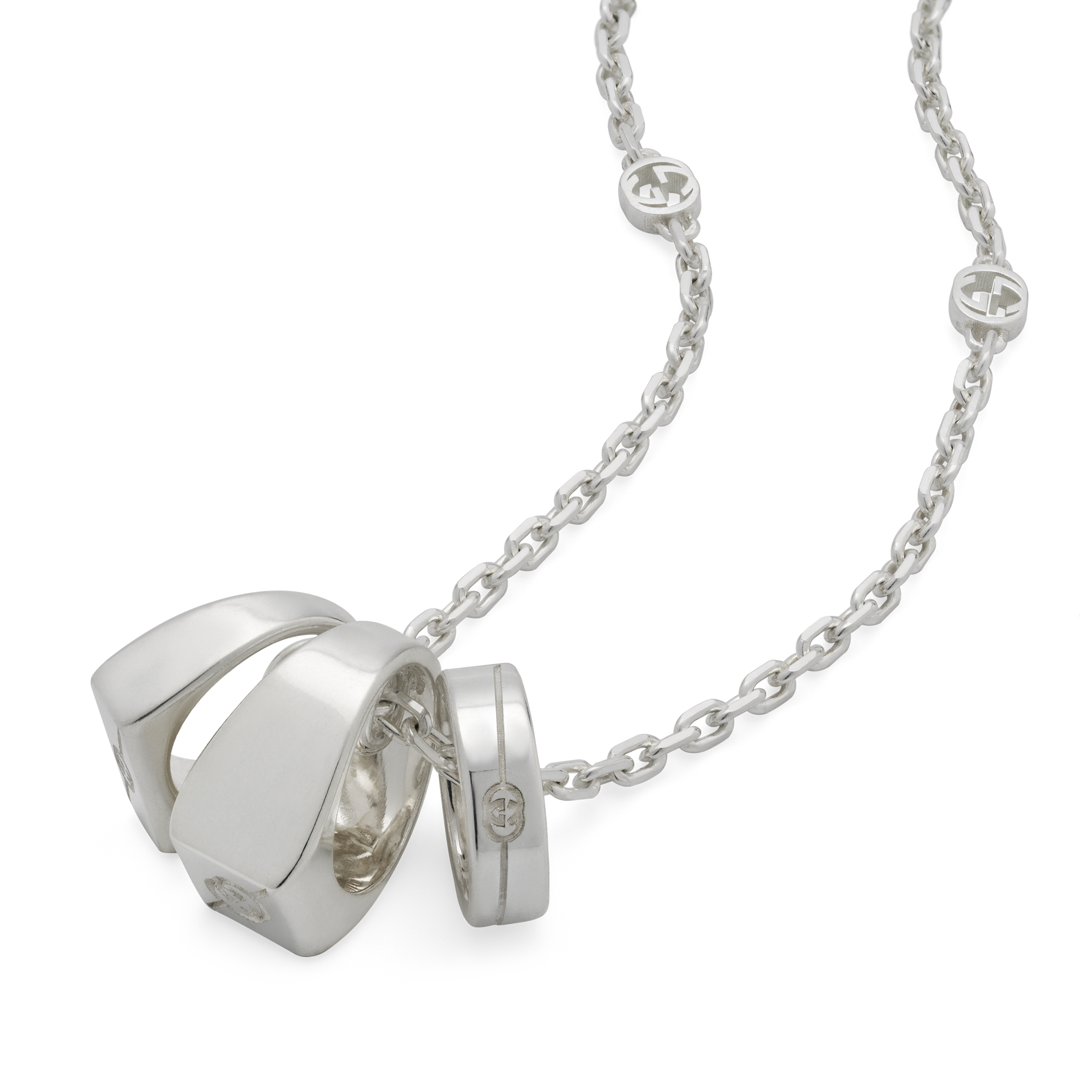 DIAGONAL INTERLOCKING G NECKLACE - Image 2