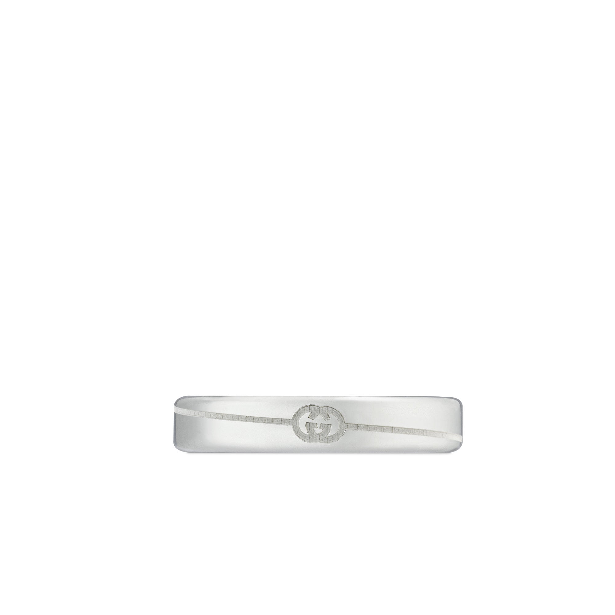 DIAGONAL INTERLOCKING G THIN RING - Image 3