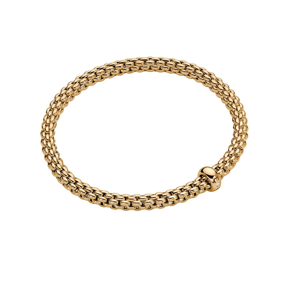 Bracciale Solo Flex'it oro giallo con brillante bianco