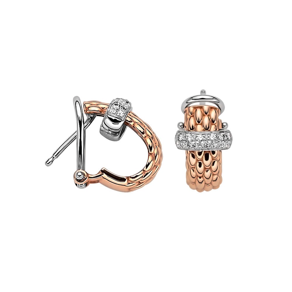 Vendome rose gold earrings with diamonds