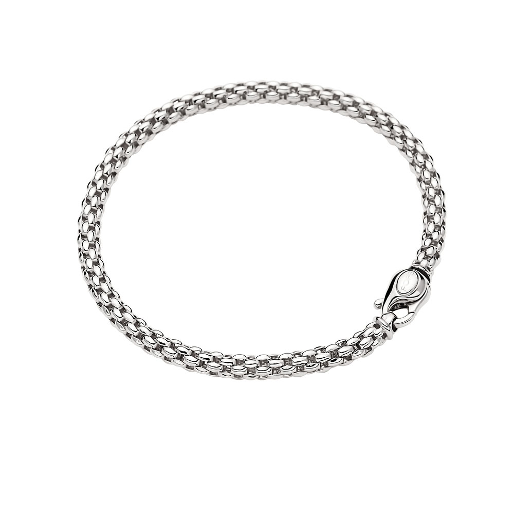 White gold bracelet with clasp