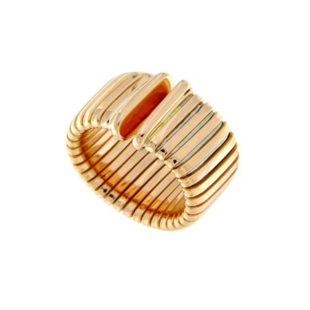 Anello Tubogas largo in oro rosa - 15
