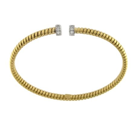 bracciale oro giallo tubogas con brillanti