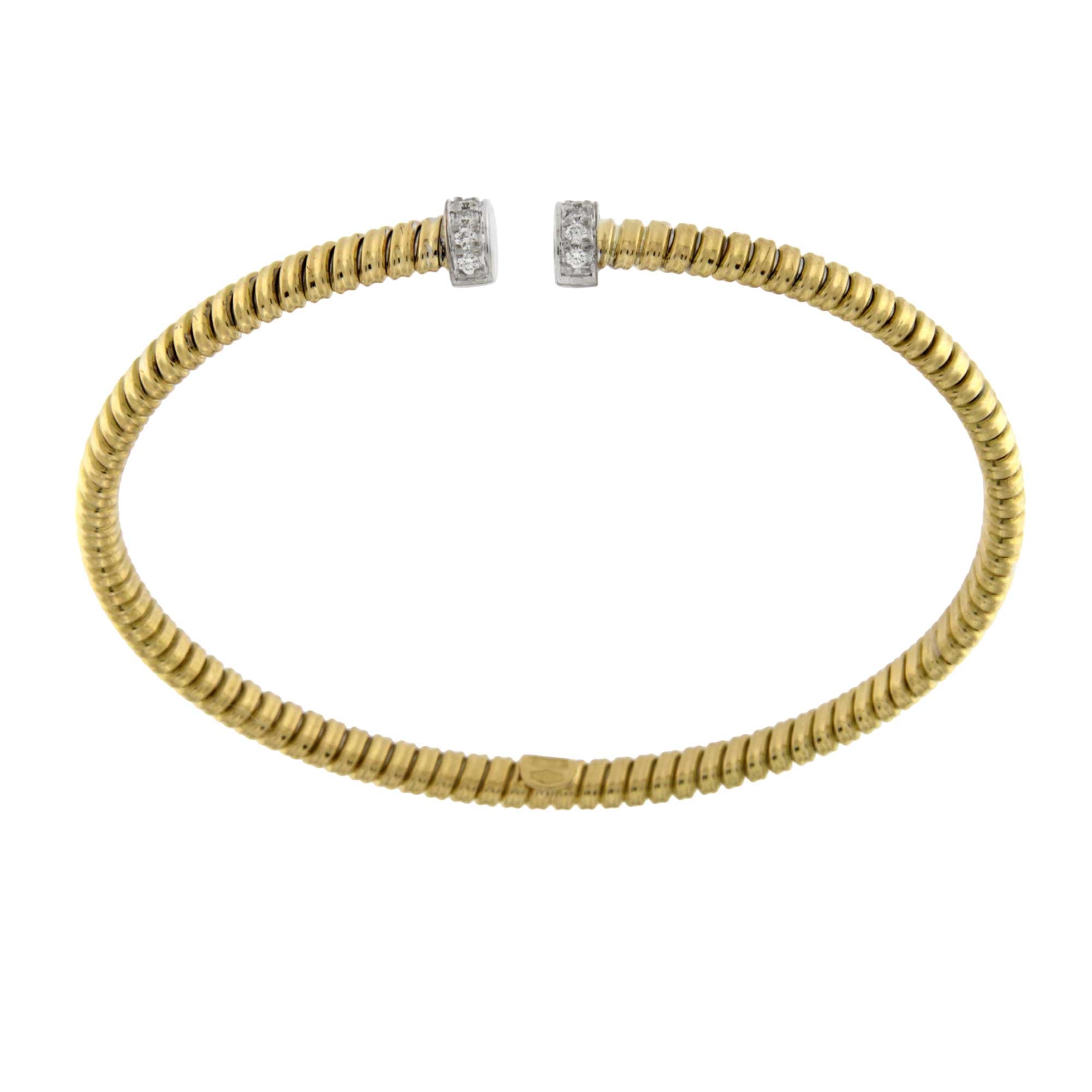 bracciale oro giallo tubogas con brillanti