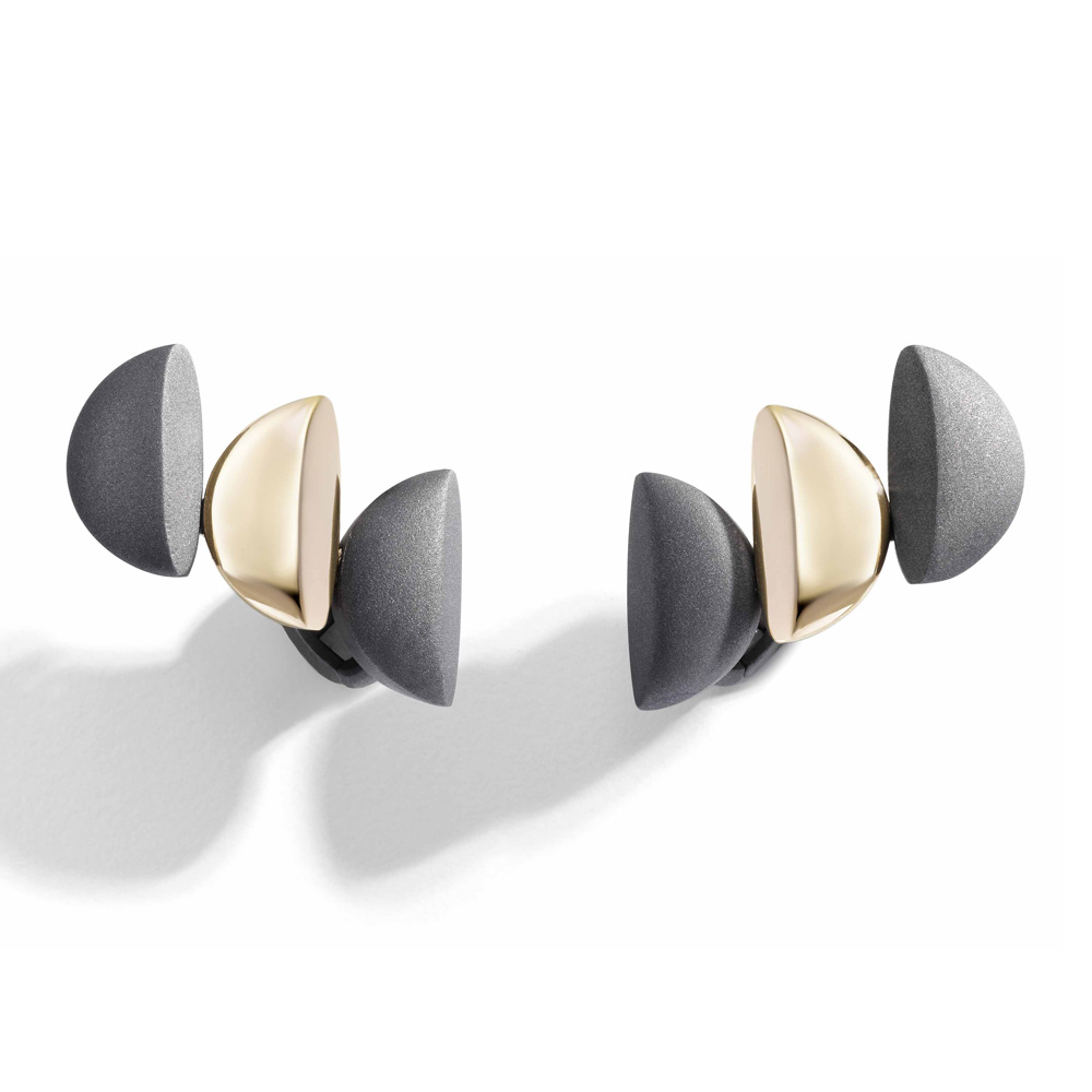 ORECCHINI ECLISSE ENDLESS TITANIO E ORO ROSA