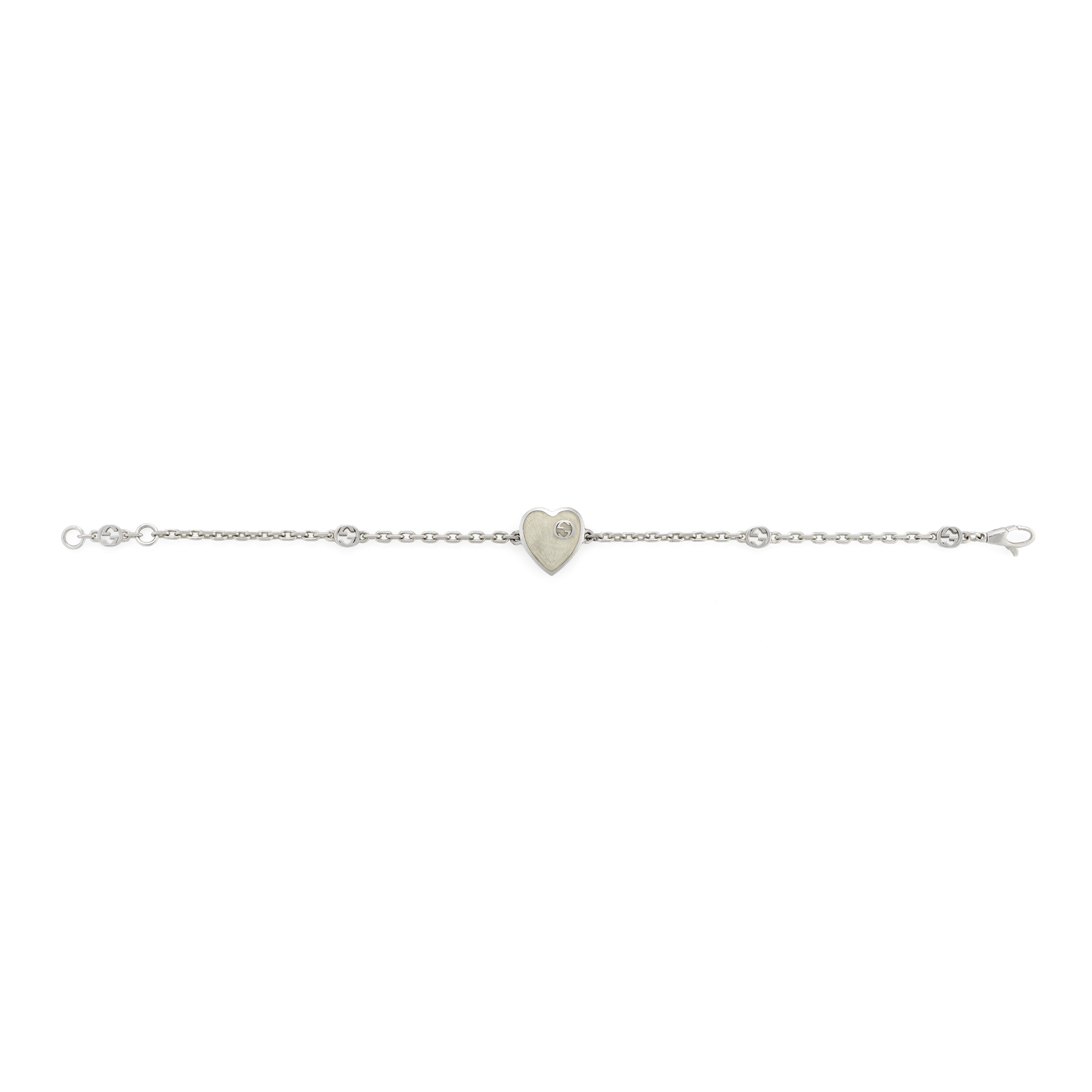 BRACCIALE GUCCI HEART CON INCROCIO GG - immagine 2