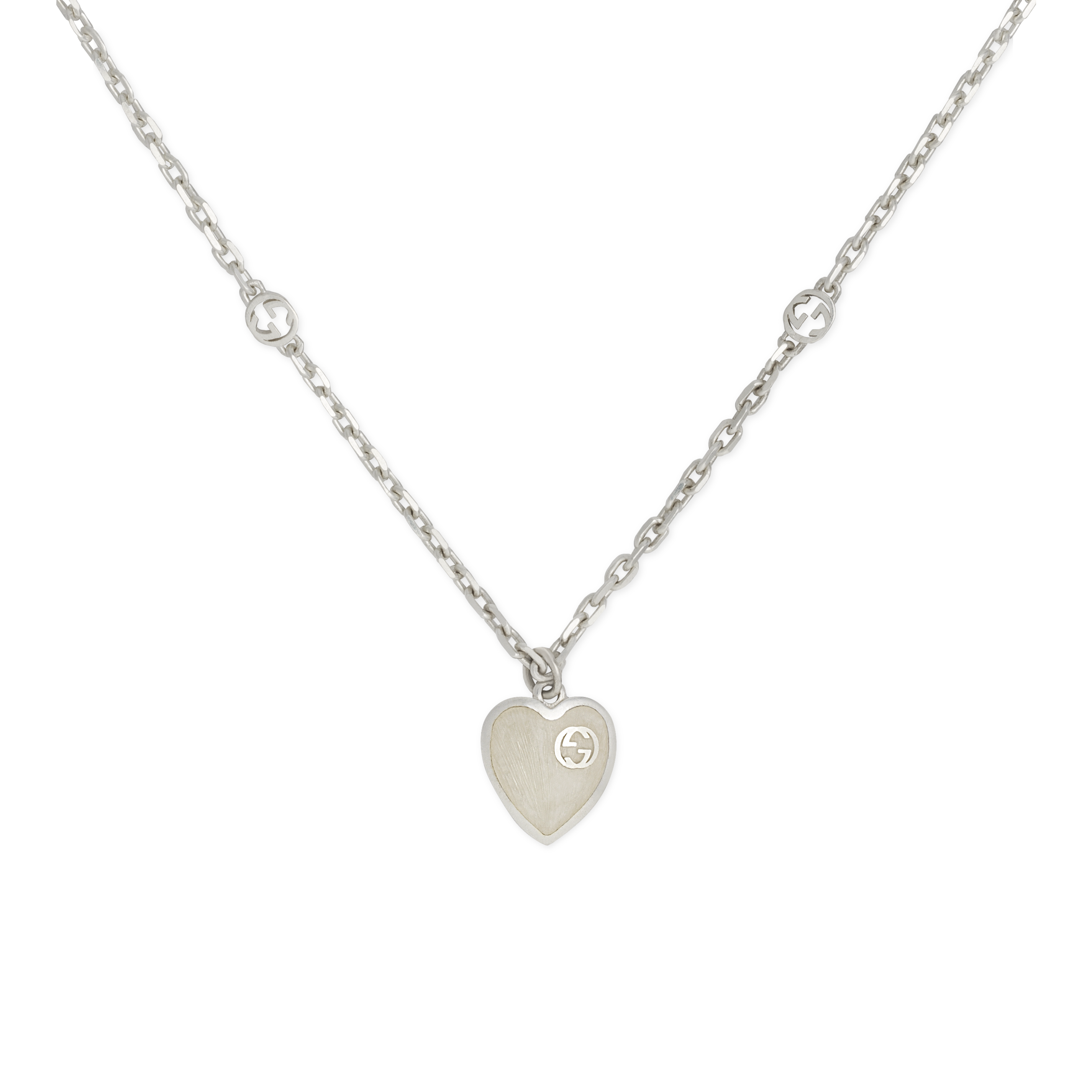 COLLANA GUCCI HEART CON INCROCIO GG - immagine 2